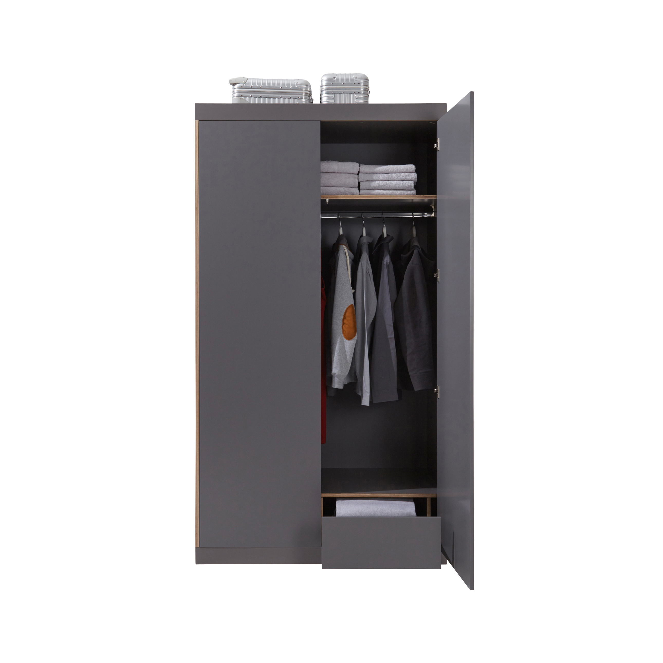 Produkt Flai Kleiderschrank CPL anthrazit des Herstellers Müller small living anzeigen