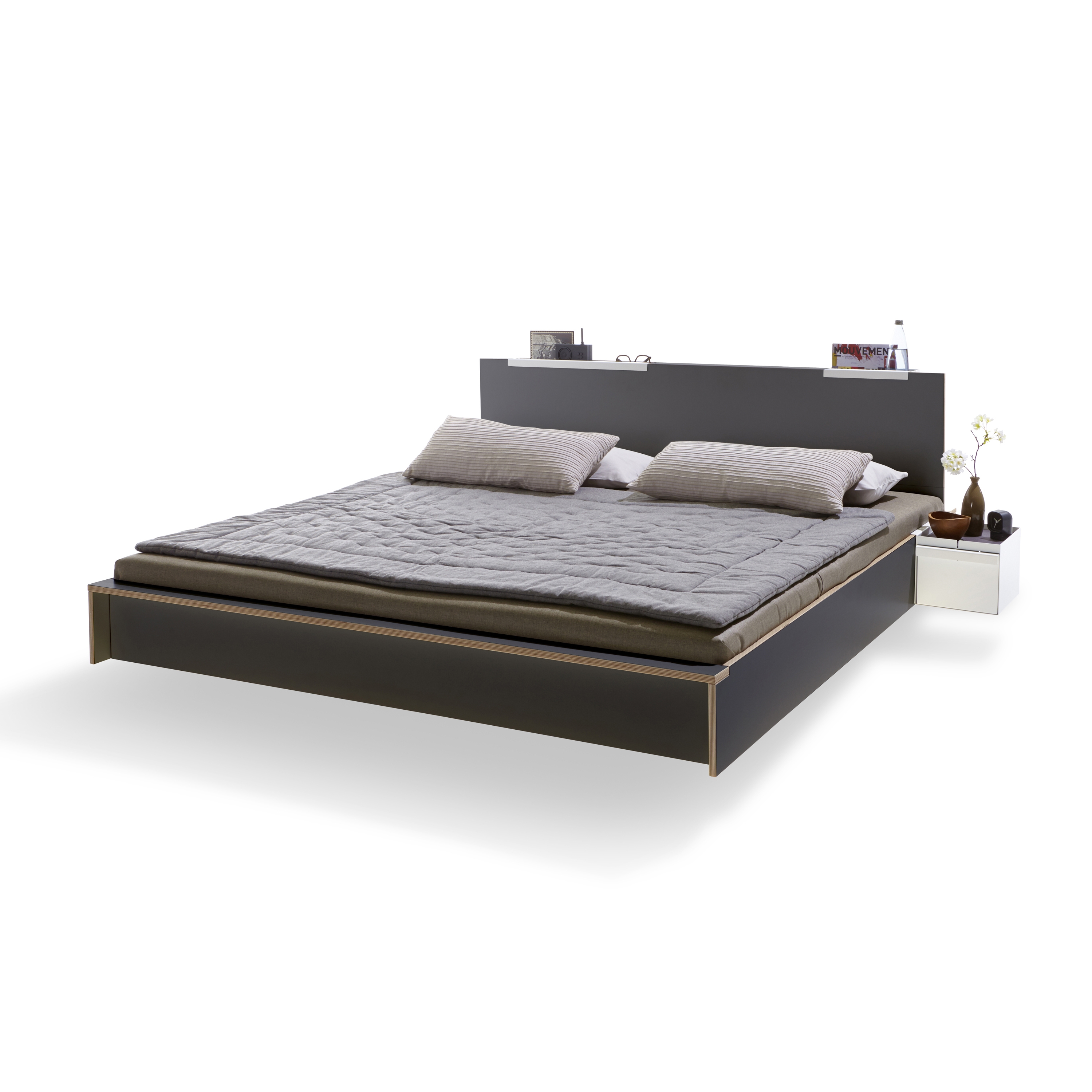 Afficher le produit Flai Bed CPL anthracite with headboard du fabricant Müller small living