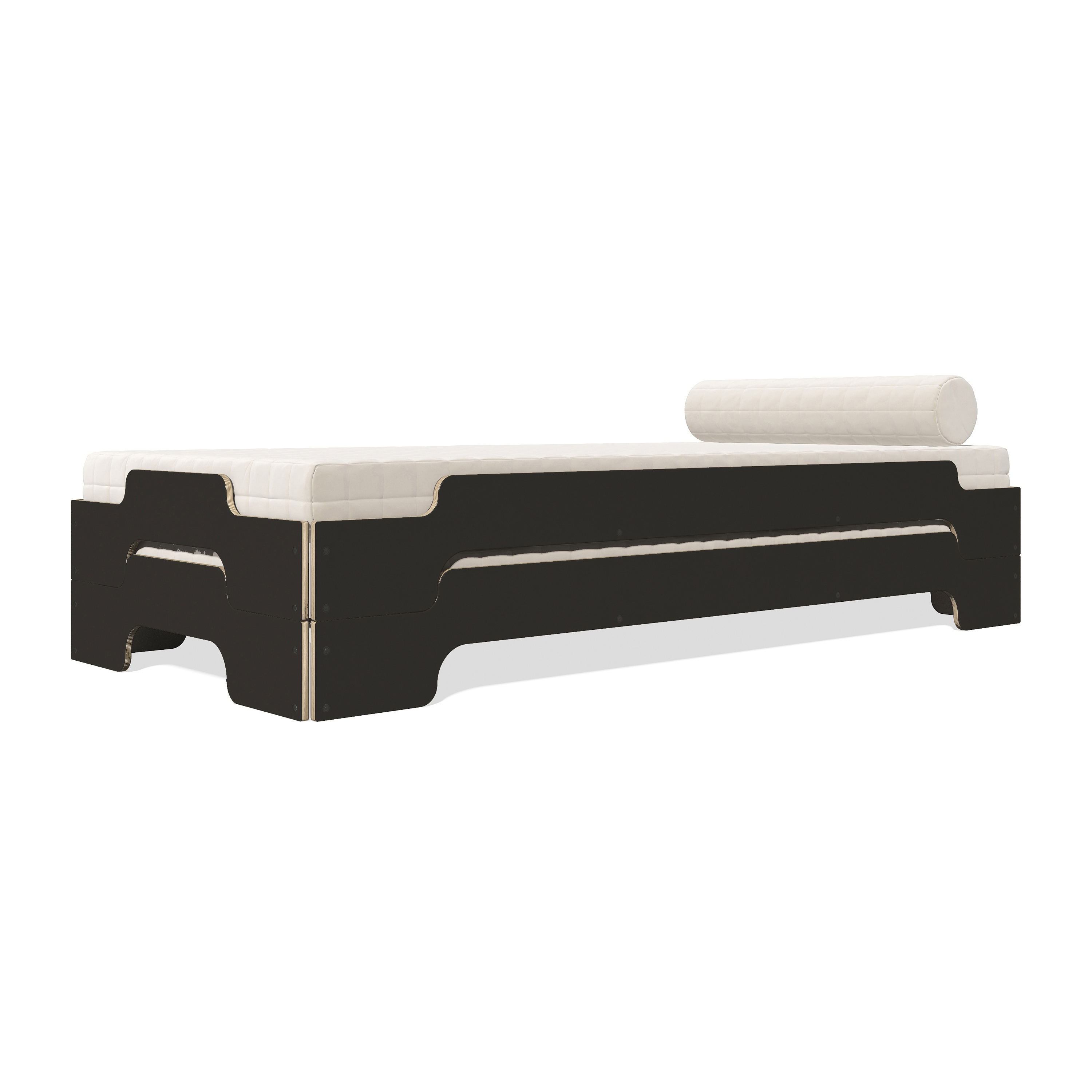 Stacking bed lacquered in standard colours
