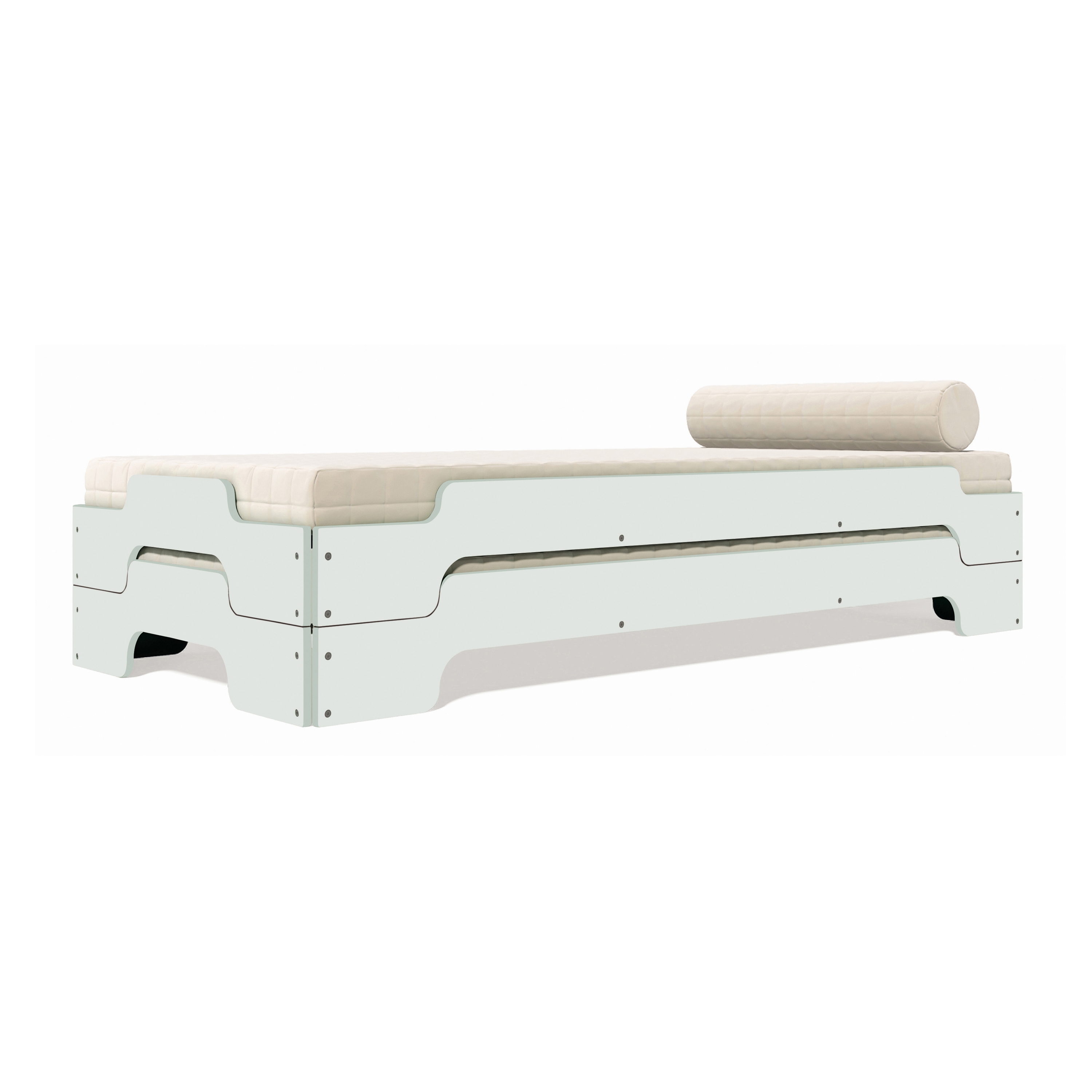 Stacking bed lacquered in standard colours