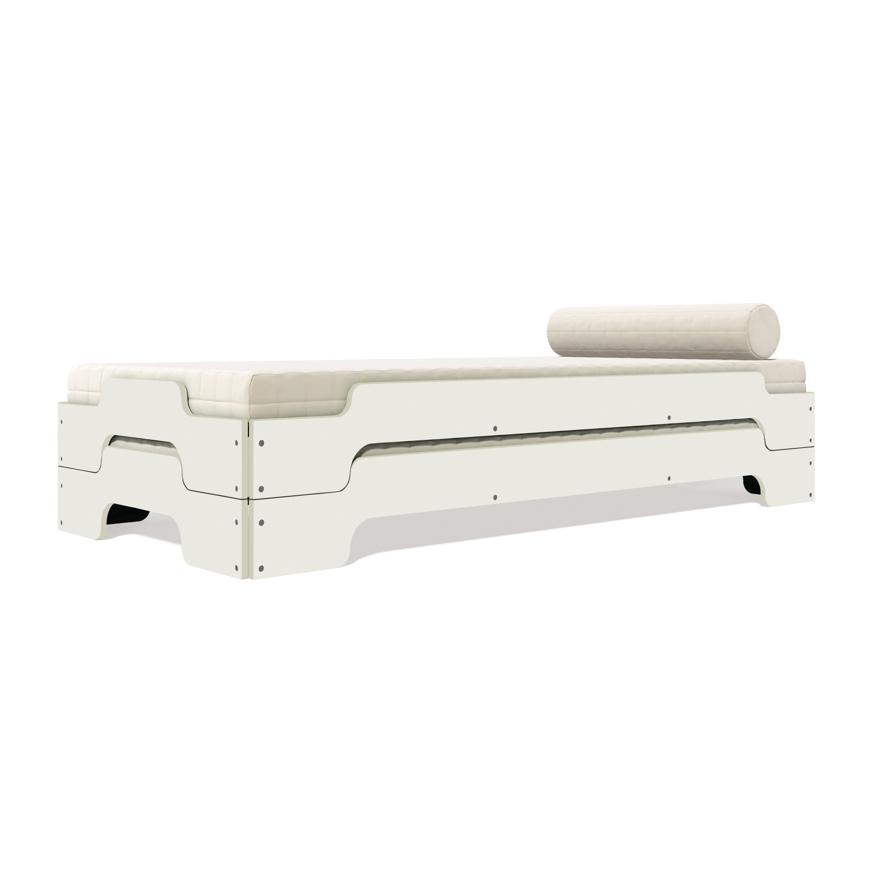 Stacking bed lacquered in standard colours