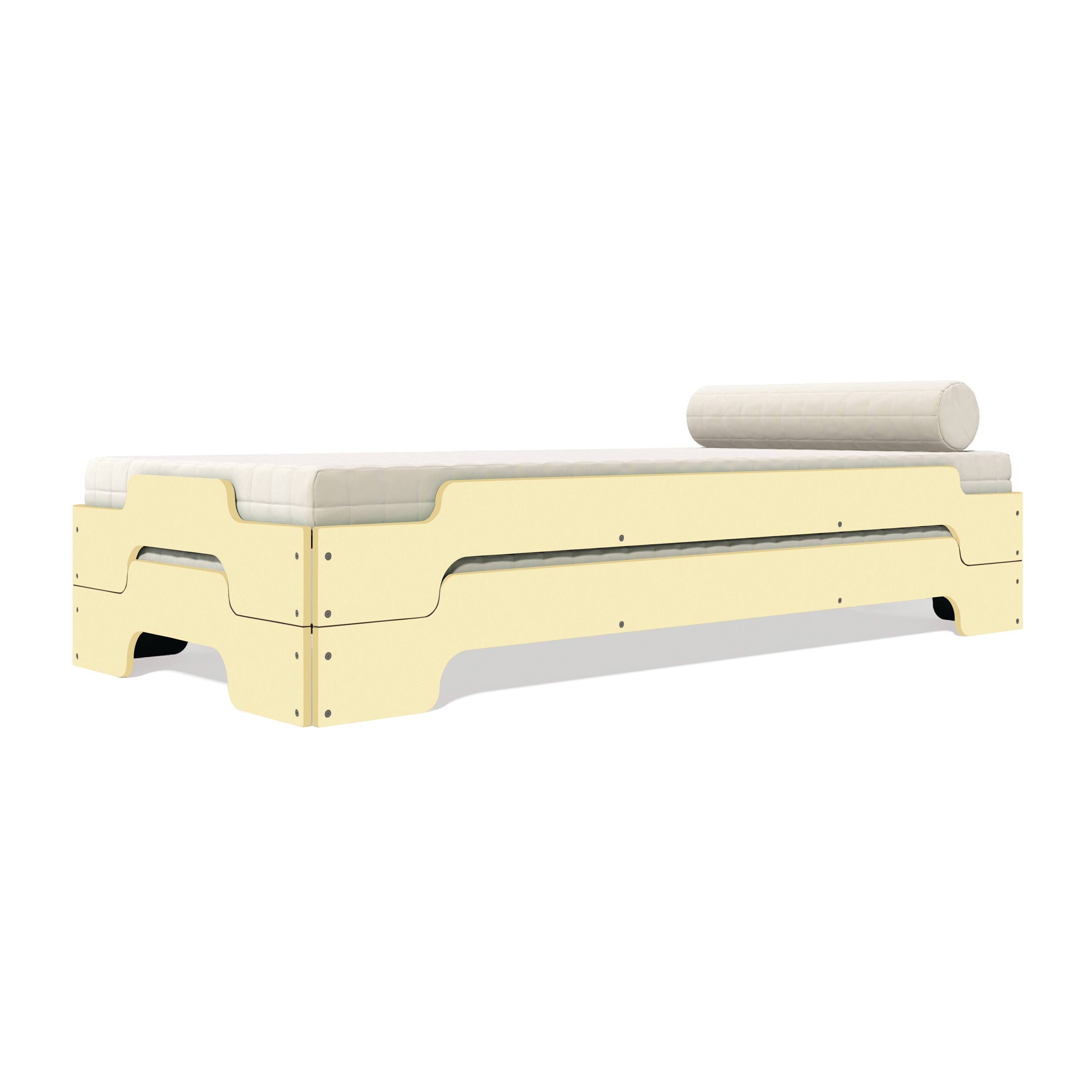 Stacking bed lacquered in standard colours