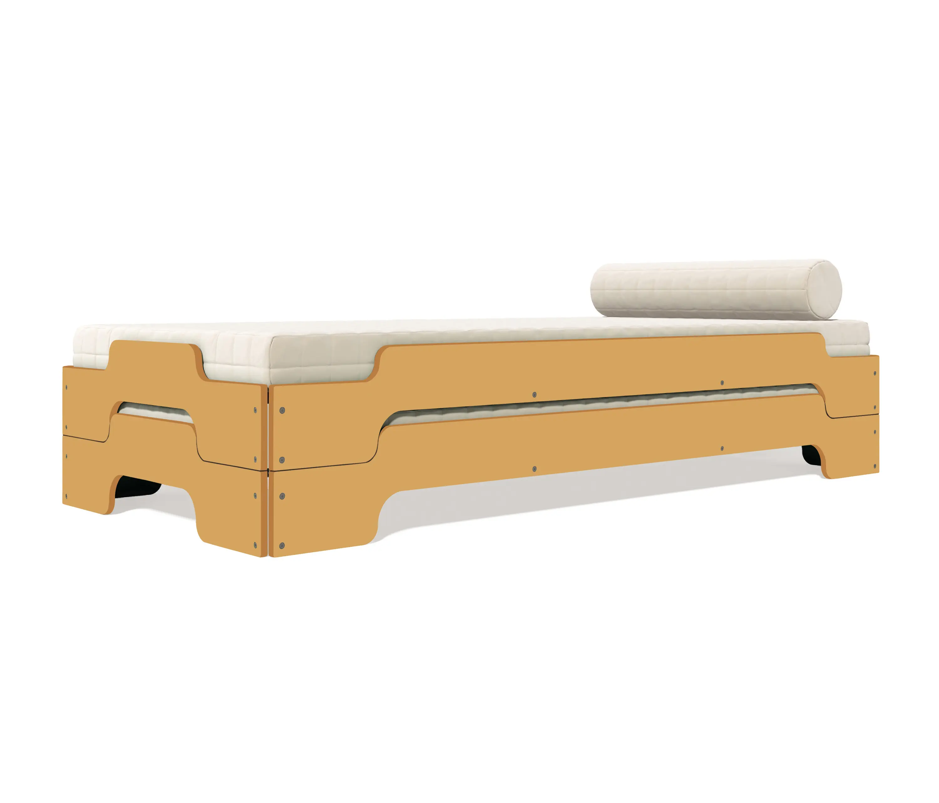 Müller small living - Stacking bed lacquered in standard colours
