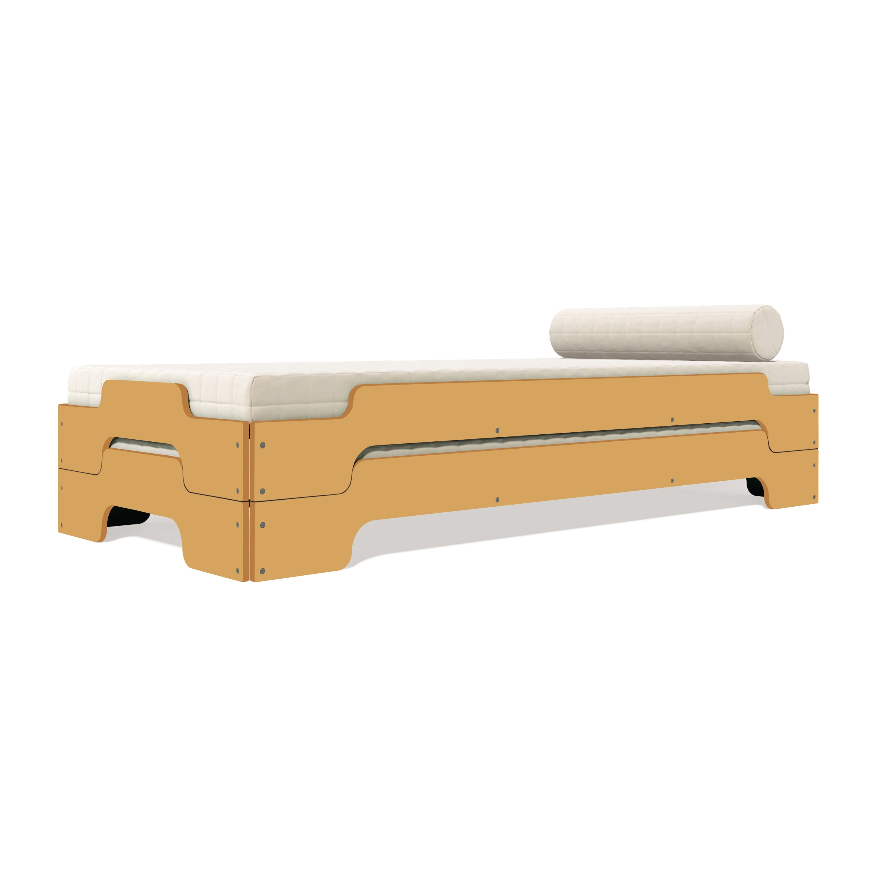 Stacking bed lacquered in standard colours