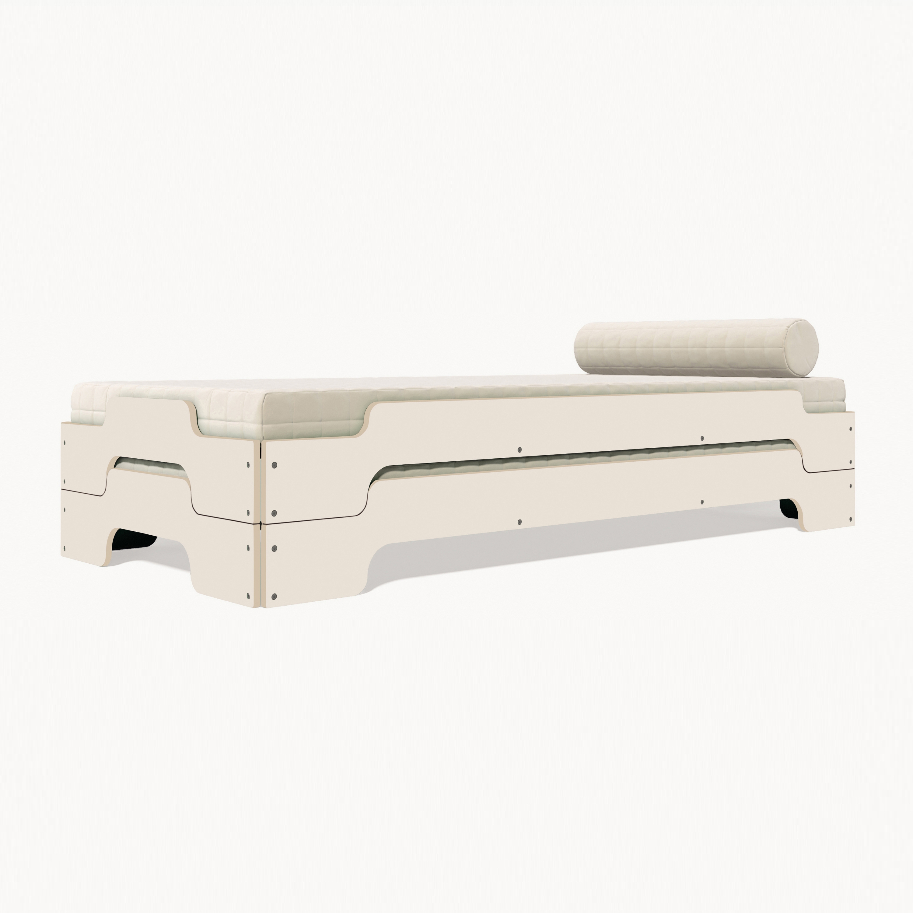 Stacking bed lacquered in standard colours