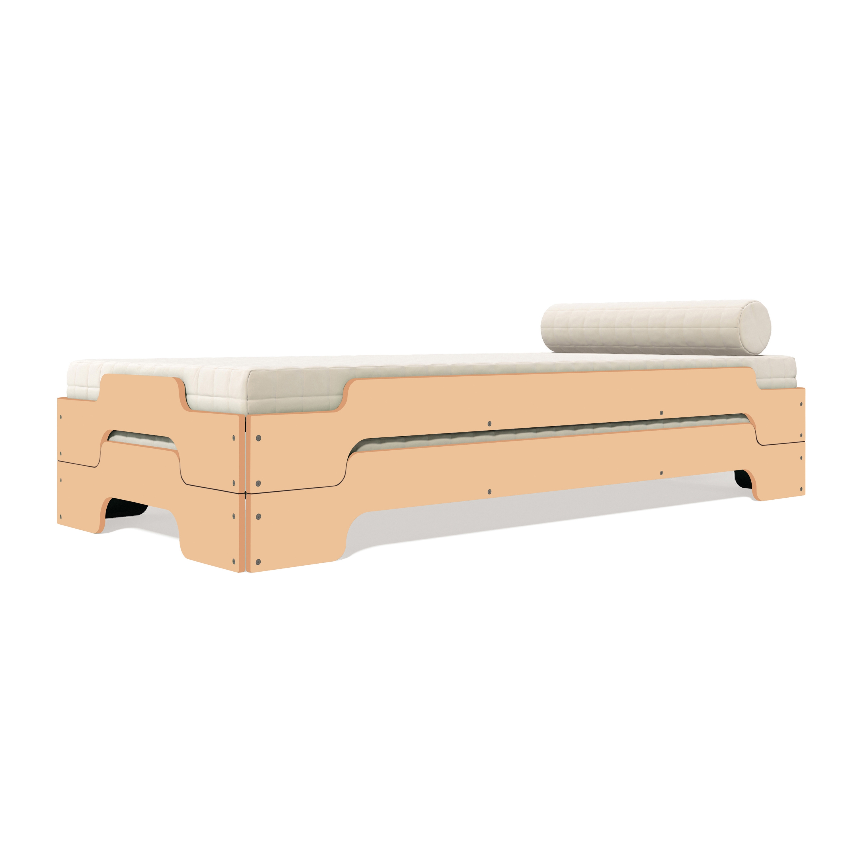 Stacking bed lacquered in standard colours