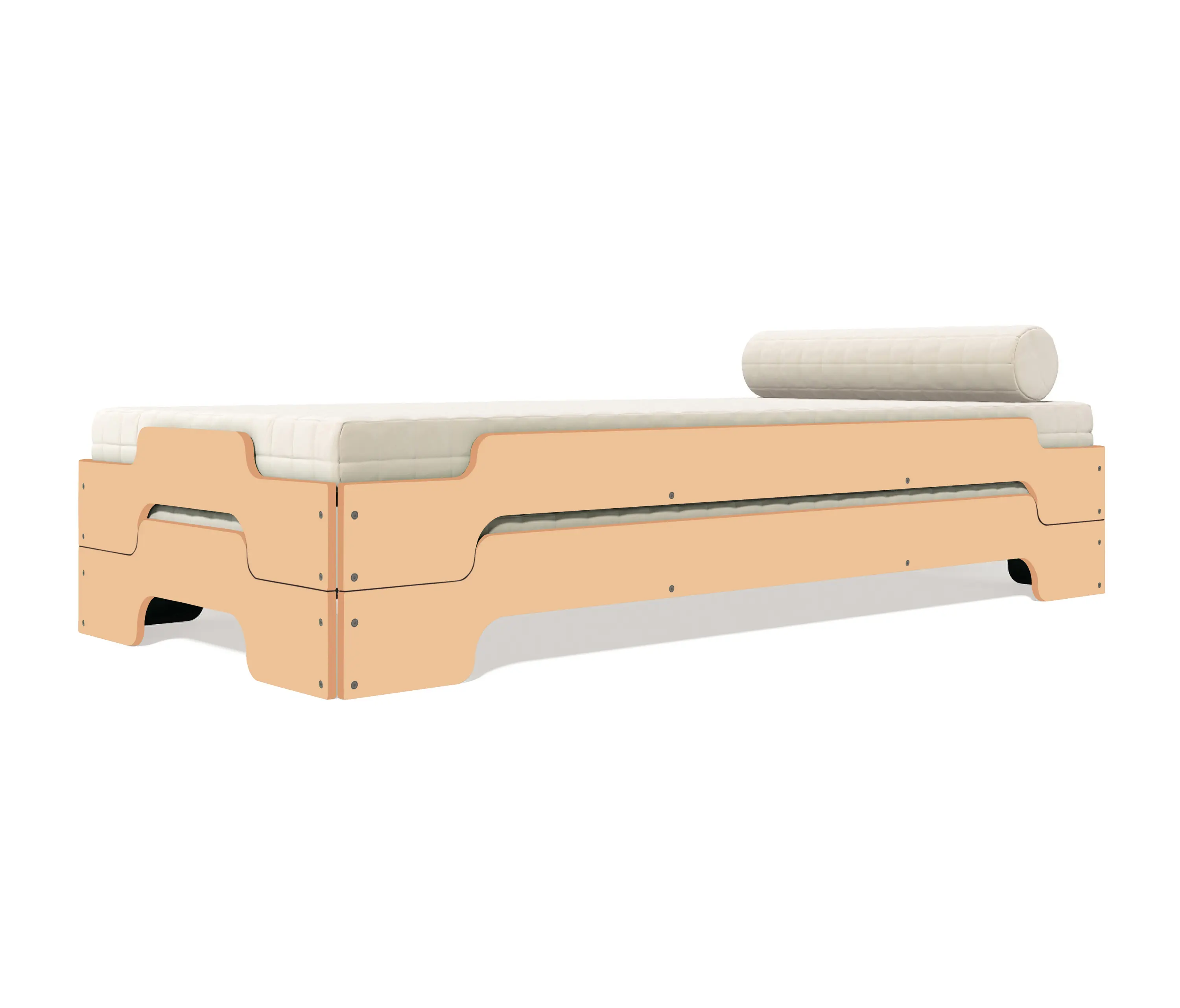 Müller small living - Stacking bed lacquered in standard colours