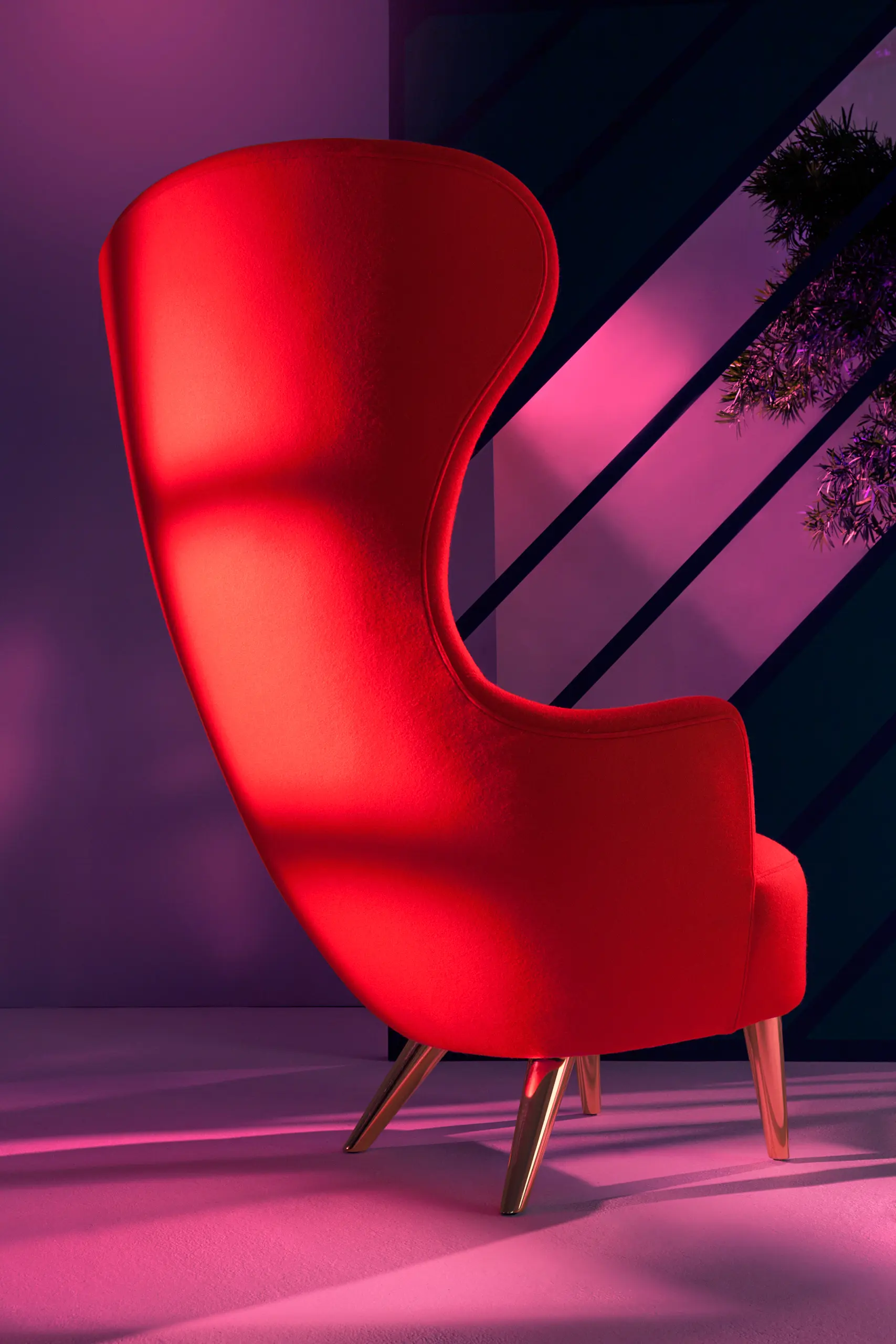 Tom Dixon - Wingback Long Ottoman Natural Leg Hallingdal 65