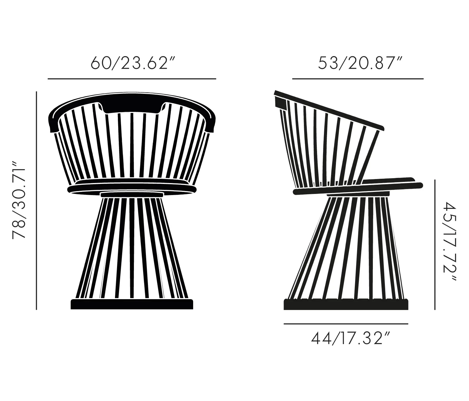 Tom Dixon - Fan Dining Chair Natural