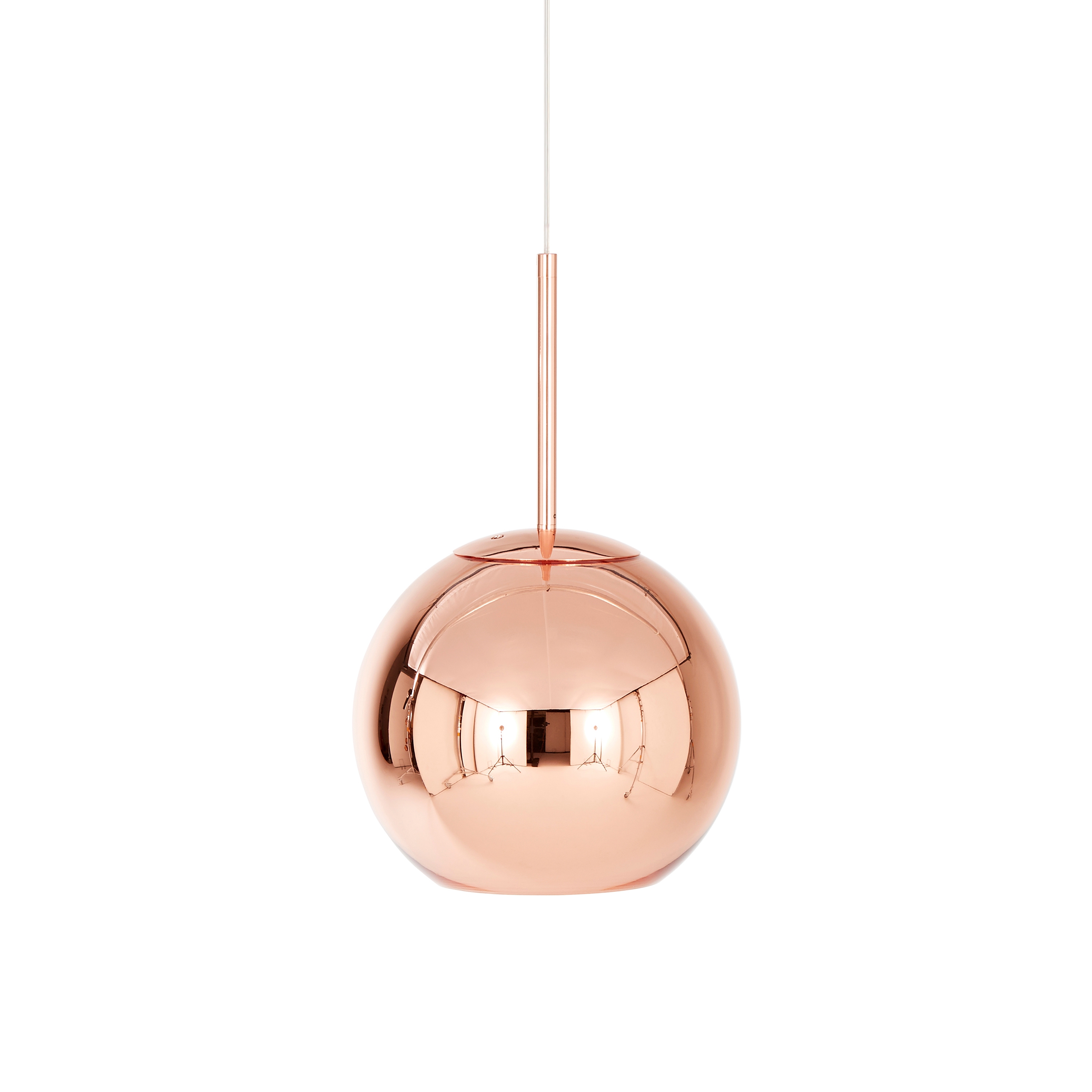 Copper Round 25cm Pendant