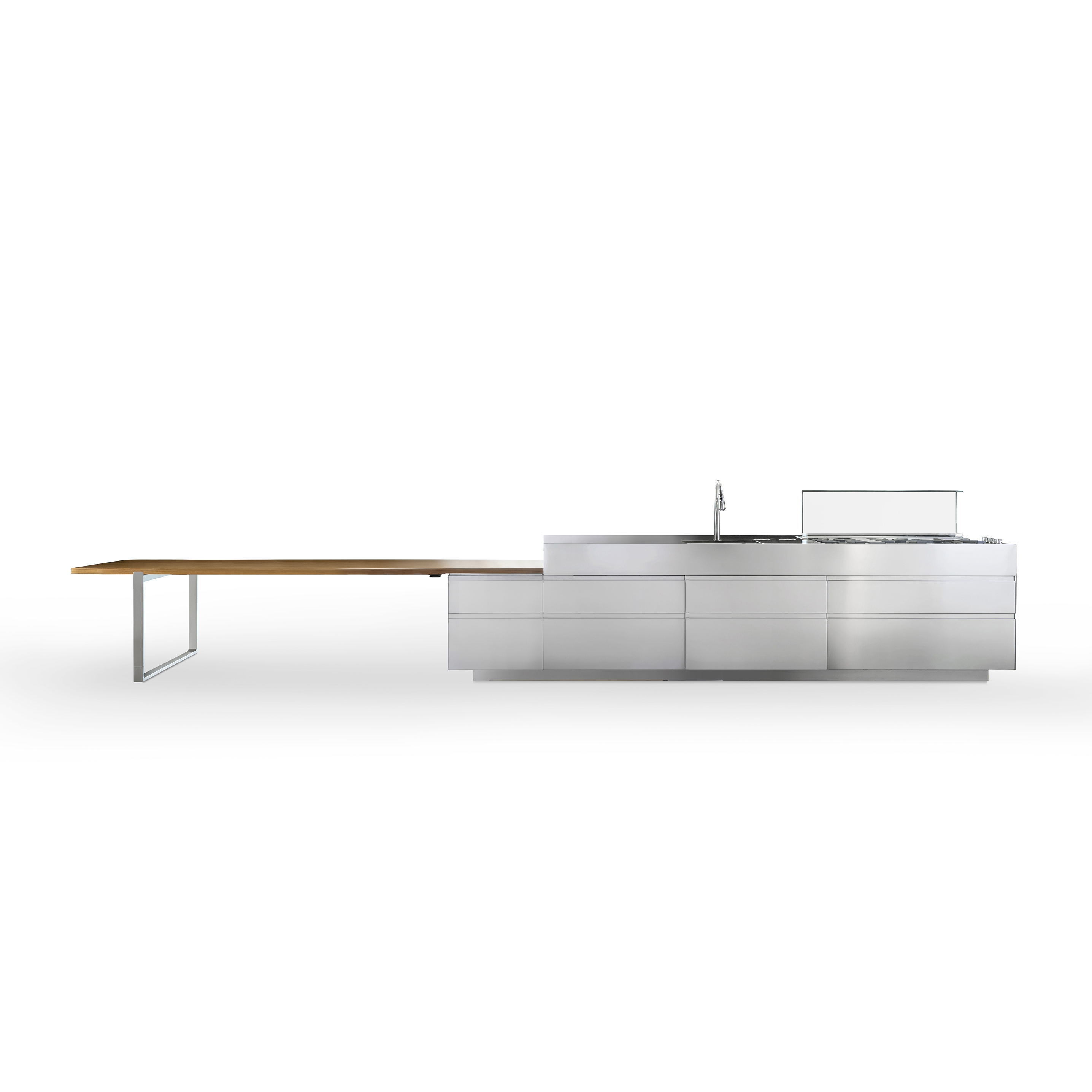 Display product Convivium Island with Up & Down Table from manufacturer Arclinea