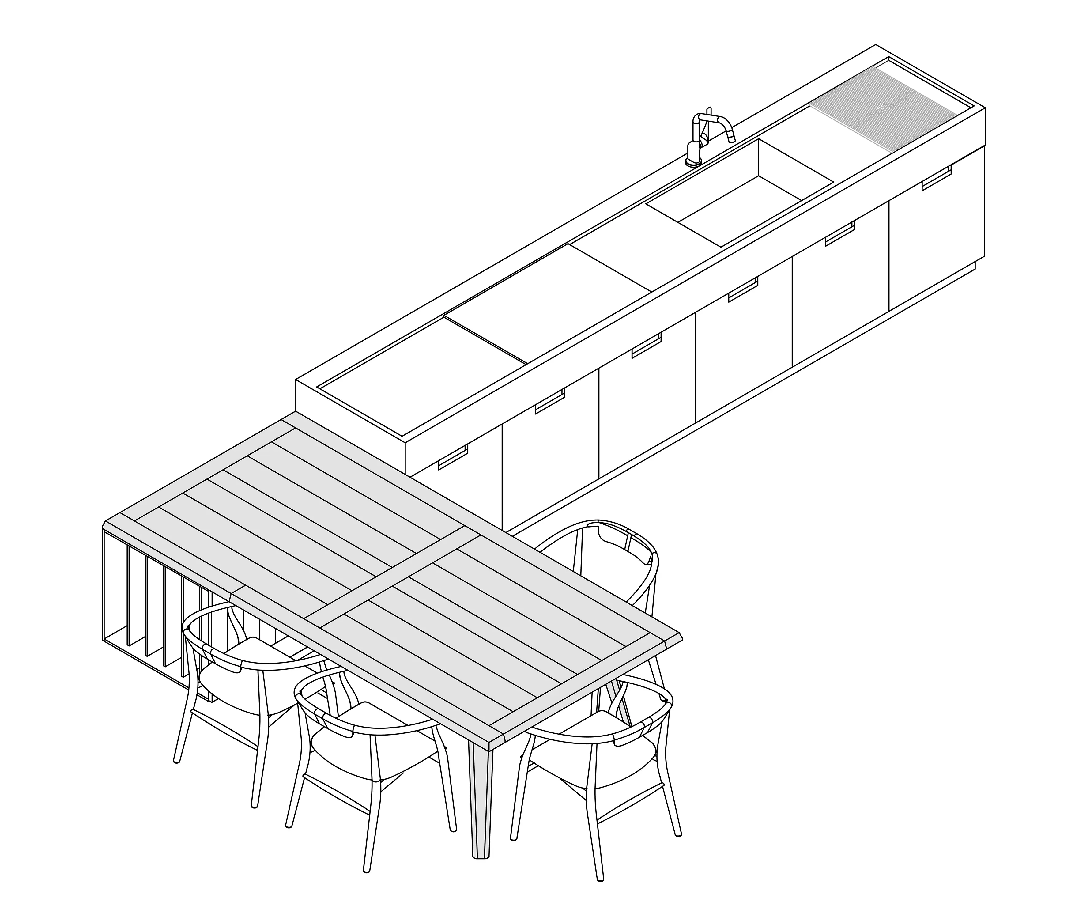 Arclinea - Convivium, Table Péninsule, WIC