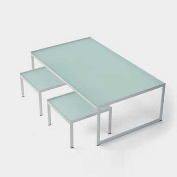Seventies set of 3 coffee tables