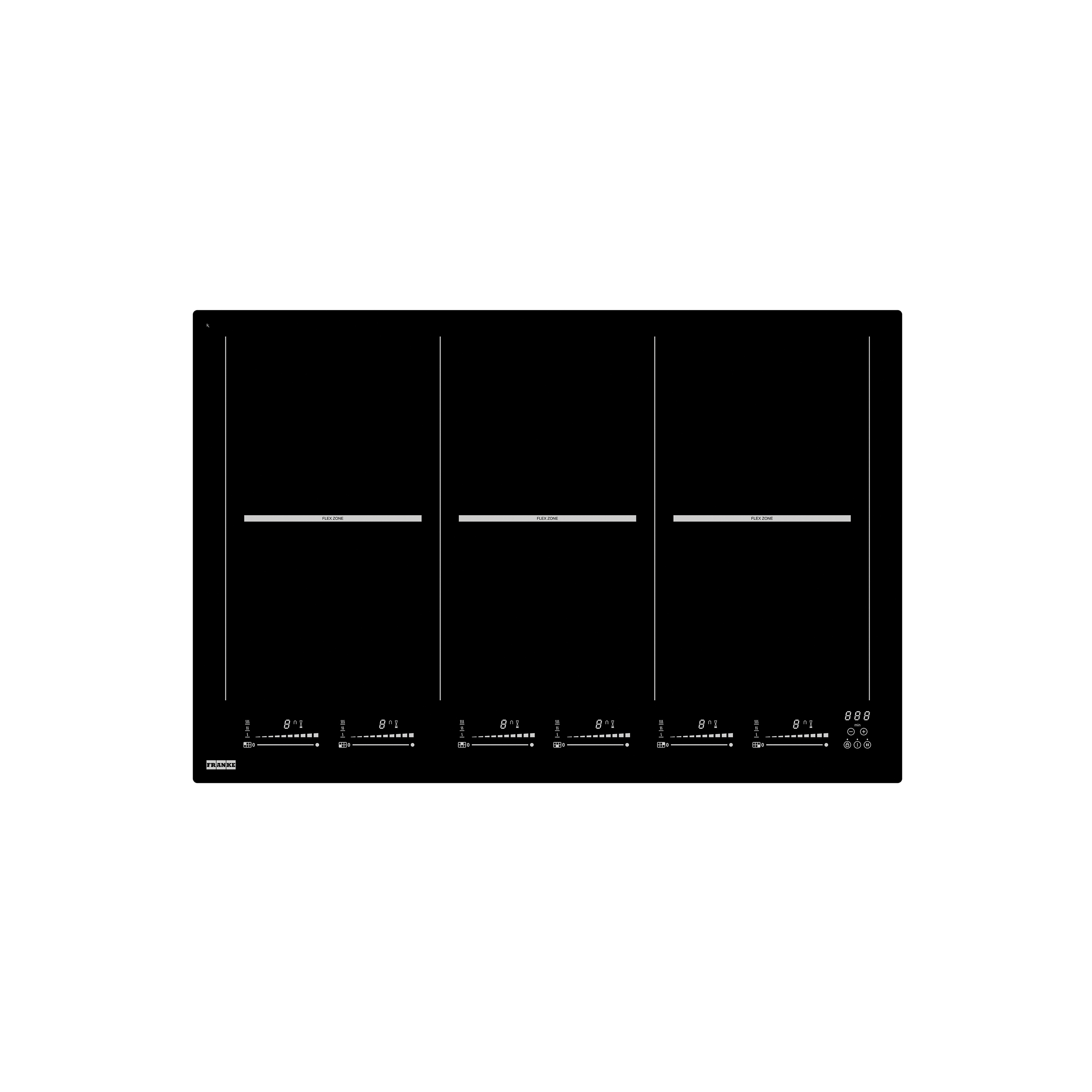 Display product Mythos Mythos Induction Hob FHMA 806 6FLEXI INT Glass Black from manufacturer Franke Home Solutions