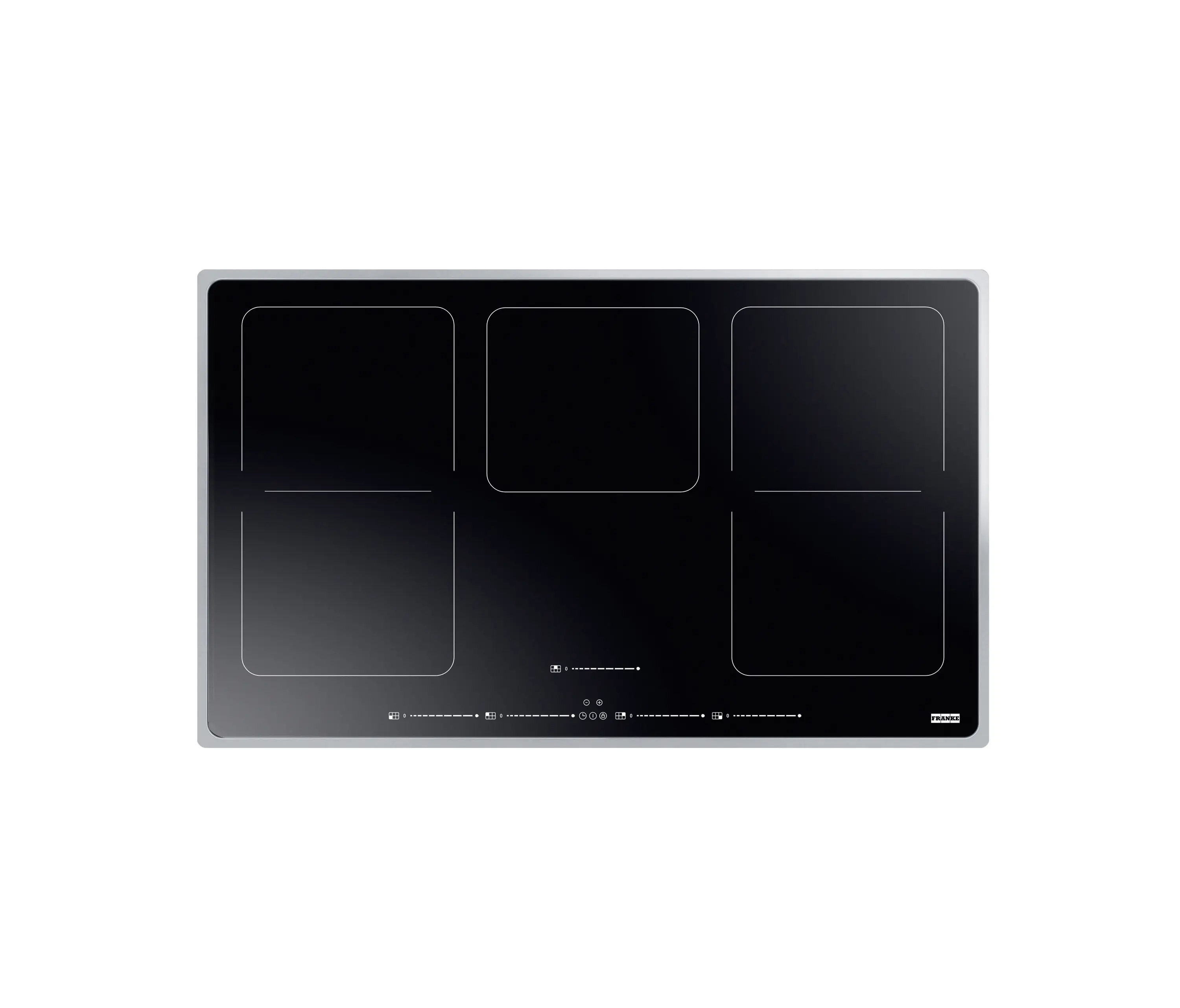 Franke Home Solutions - Frames by Franke Piano di cottura FHFS PV 865 1I 2FLEX ST BK Inox satinato - Vetro nero