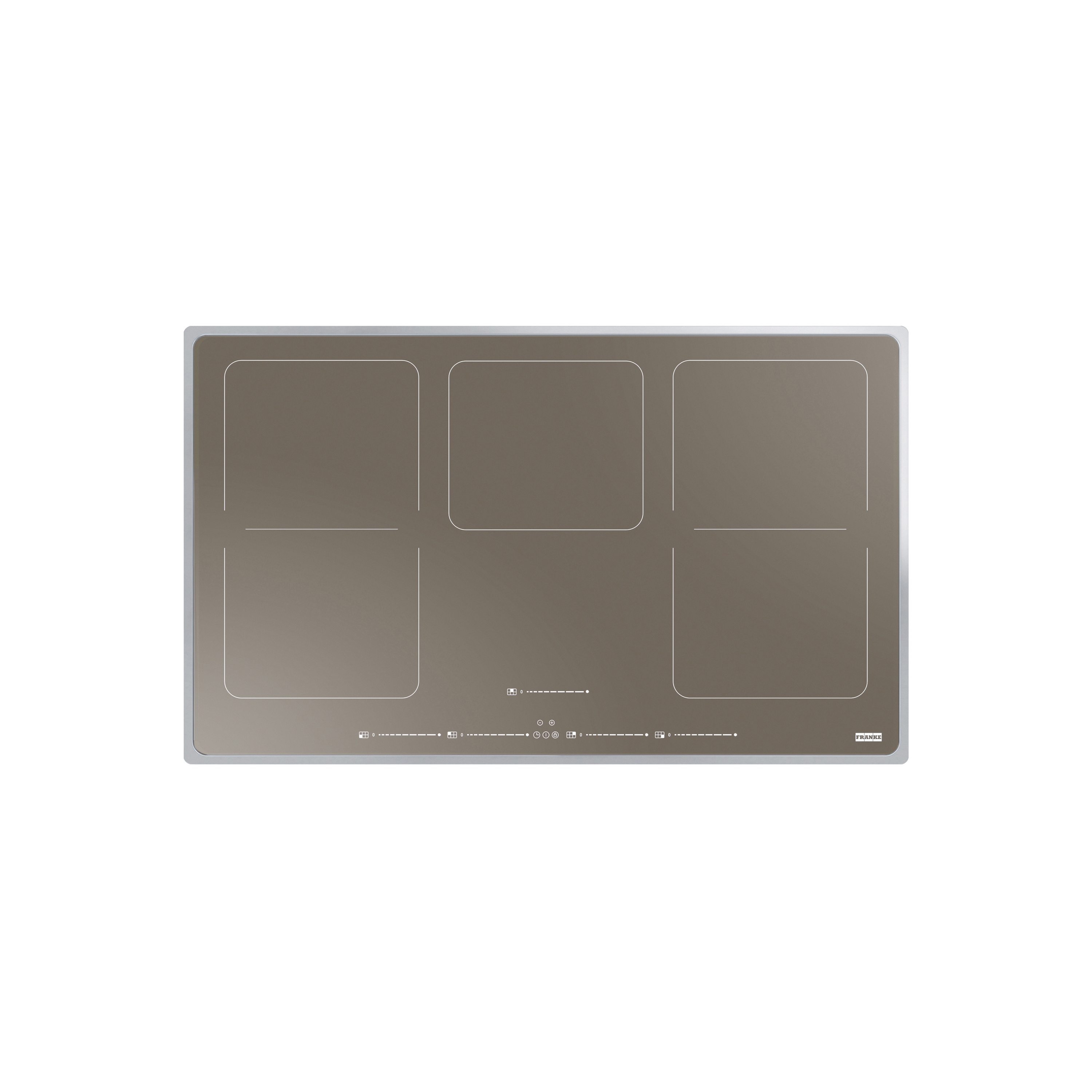 Display product Frames by Franke Hob Induction 2-Flex Stainless Steel Glass Champagne from manufacturer Franke Home Solutions