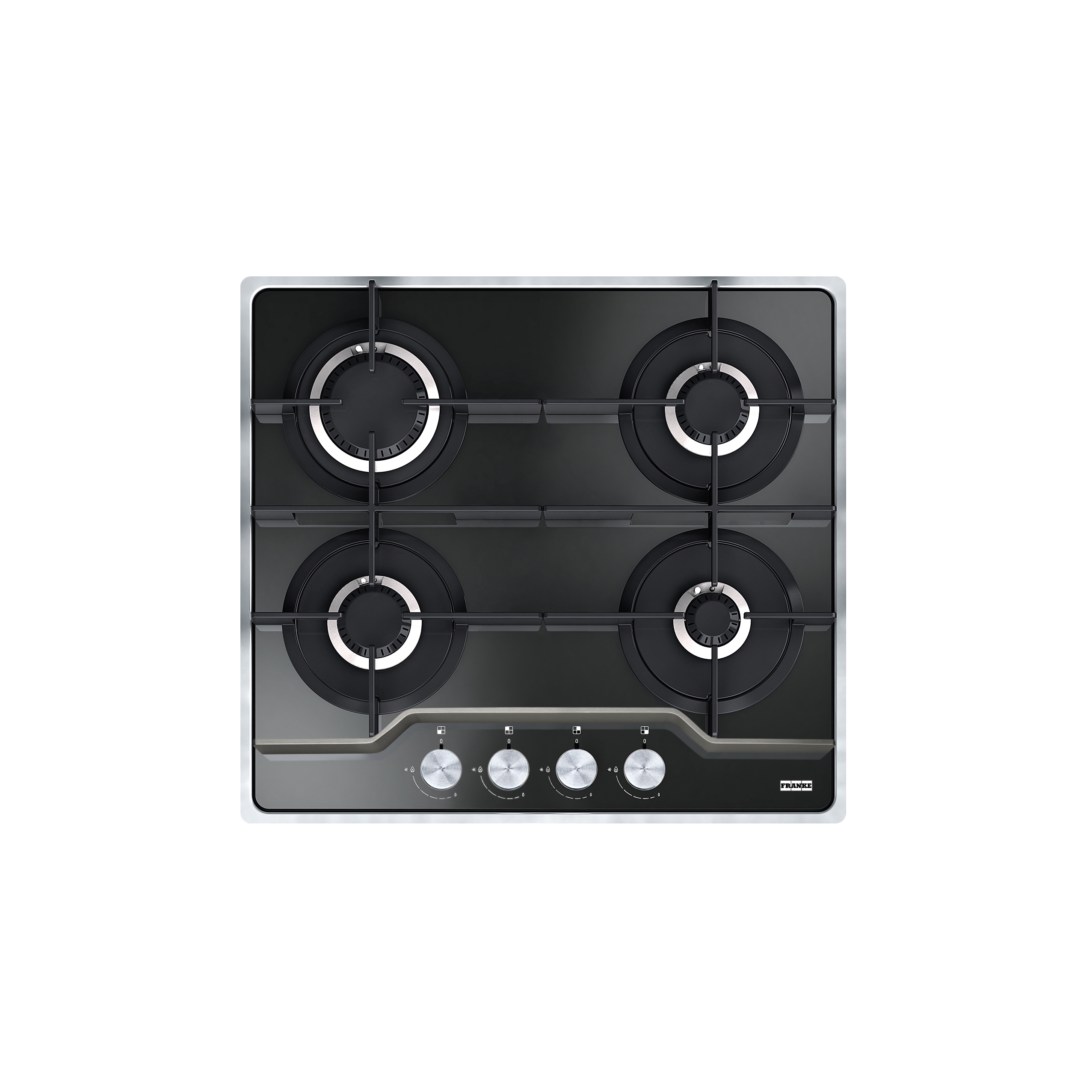 Display product Frames by Franke Hob FHFS 584 4G BK C Stainless Steel Glass Black from manufacturer Franke Home Solutions