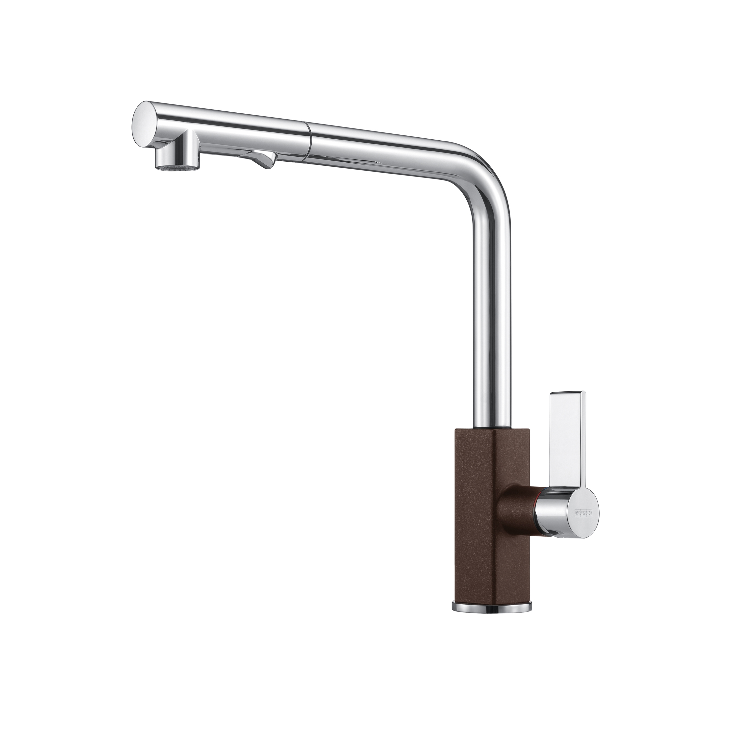 Maris Tap Pull Out L Version Chrome-Dark Brown