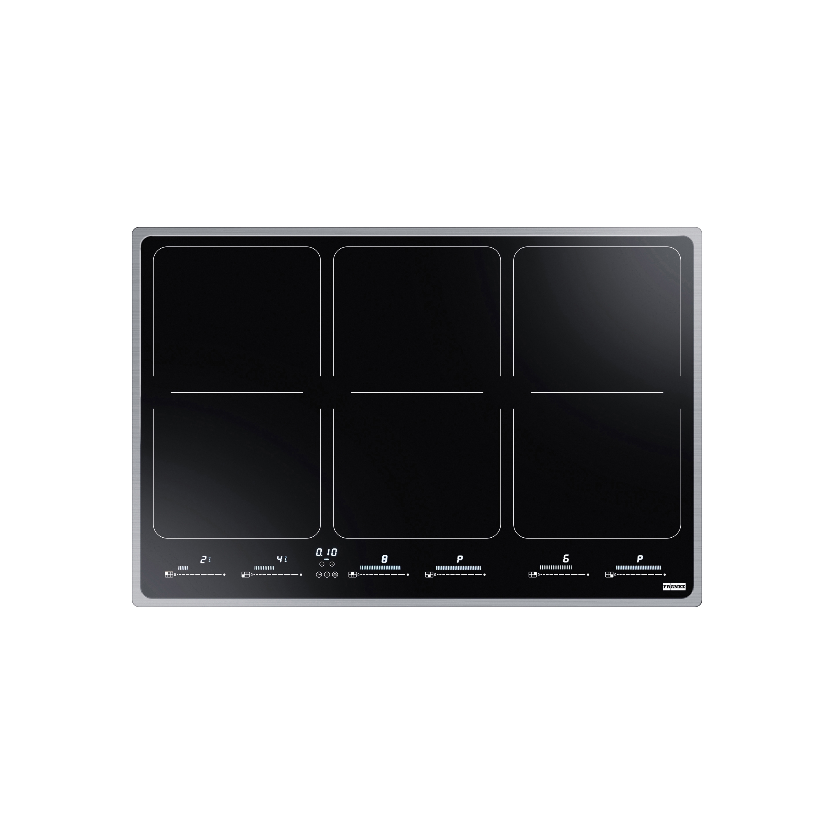 Display product Frames by Franke Hob FHFS 786 3Flexi ST Stainless Steel Glass Black from manufacturer Franke Home Solutions
