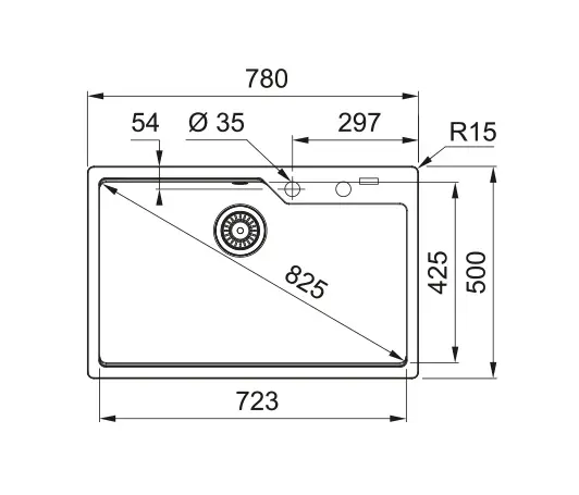 Franke Home Solutions - Urban Sink UBG 610-78 Fragranite Vanilla