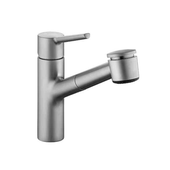 Display product KWC LUNA Lever mixer | Pull-out spray with KWC JETCLEAN from manufacturer KWC Home