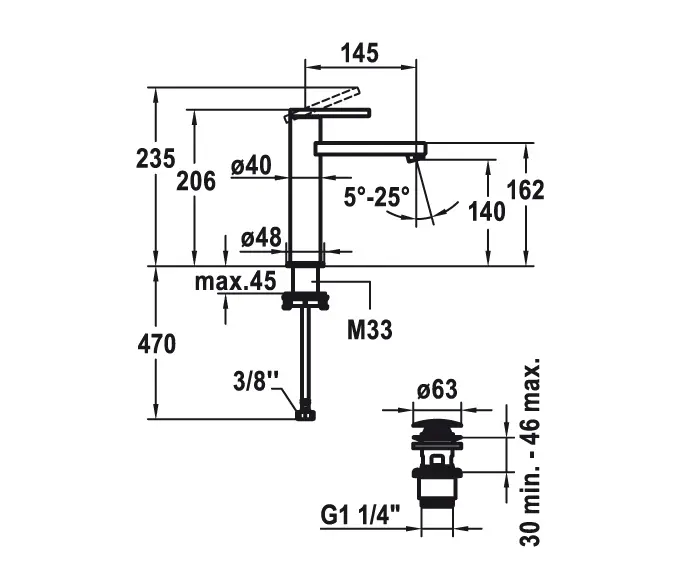 KWC Home - KWC AVA E Miscelatore a leva con Push Open