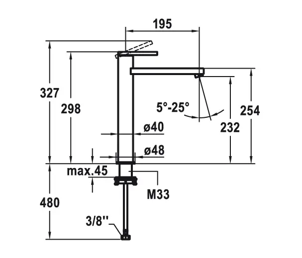 KWC Home - KWC AVA E Mitigeur à levier sans Push Open