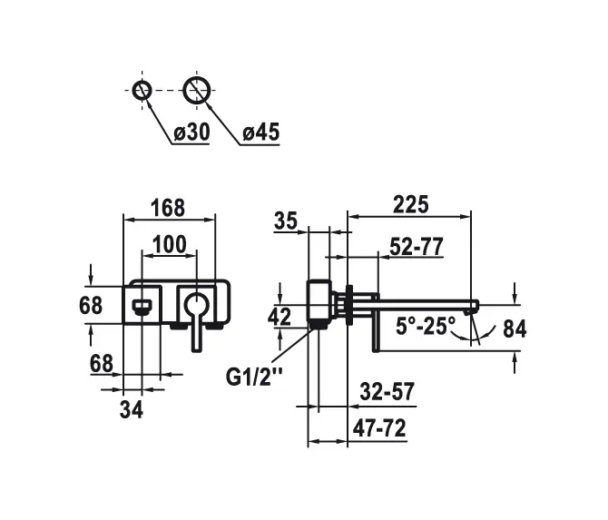 KWC Home - KWC AVA E Kit de finition Mitigeur à levier