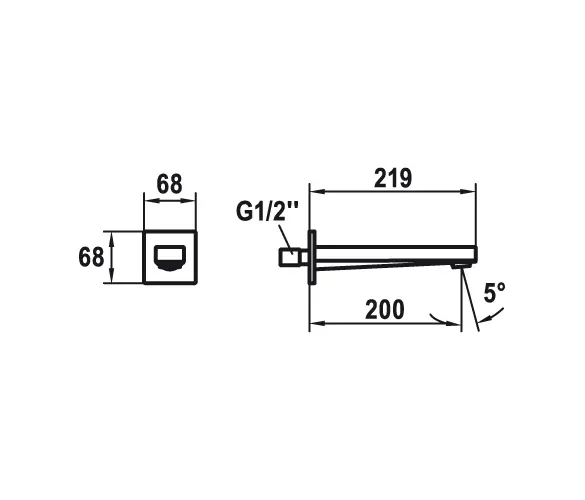KWC Home - KWC AVA E Bathtub spout
