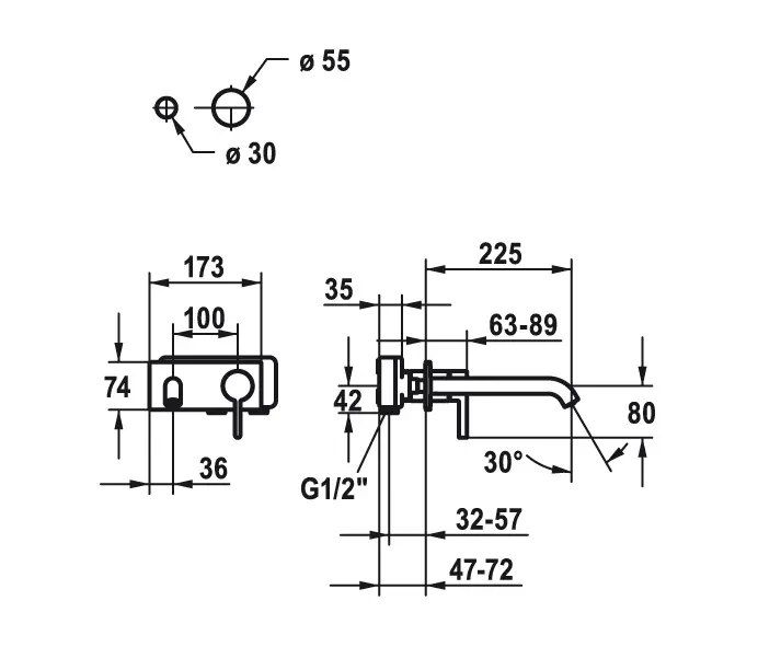 KWC Home - KWC BEVO Trim Kit Lever mixer
