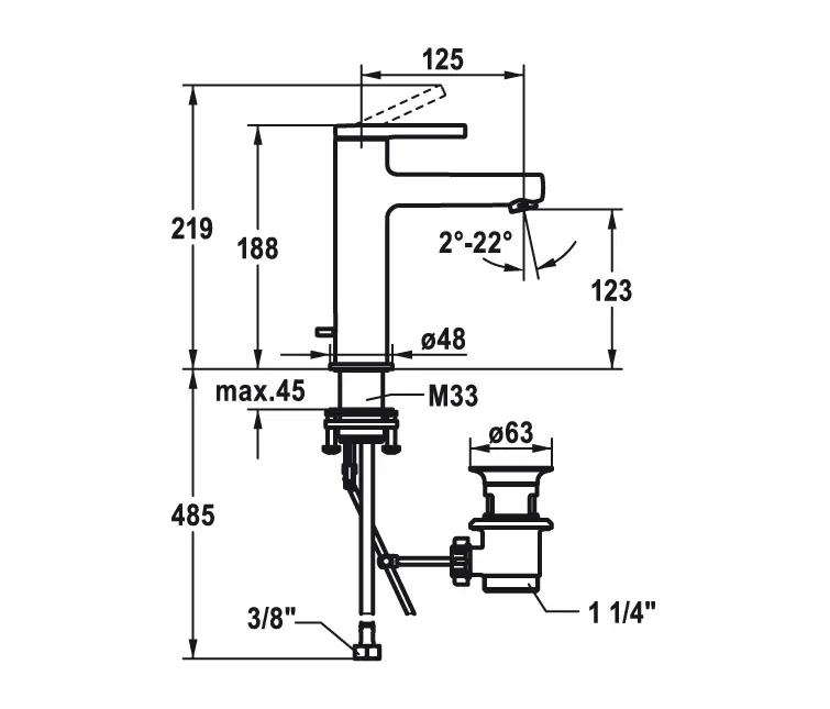 KWC Home - KWC AVA 2.0 Lever mixer CoolFix with pop-up valve