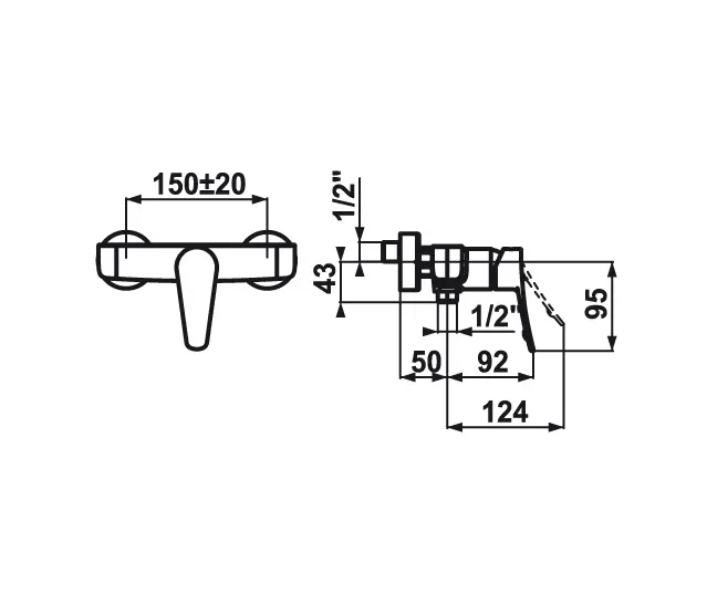 KWC Home - KWC ACTIVO Lever mixer shower