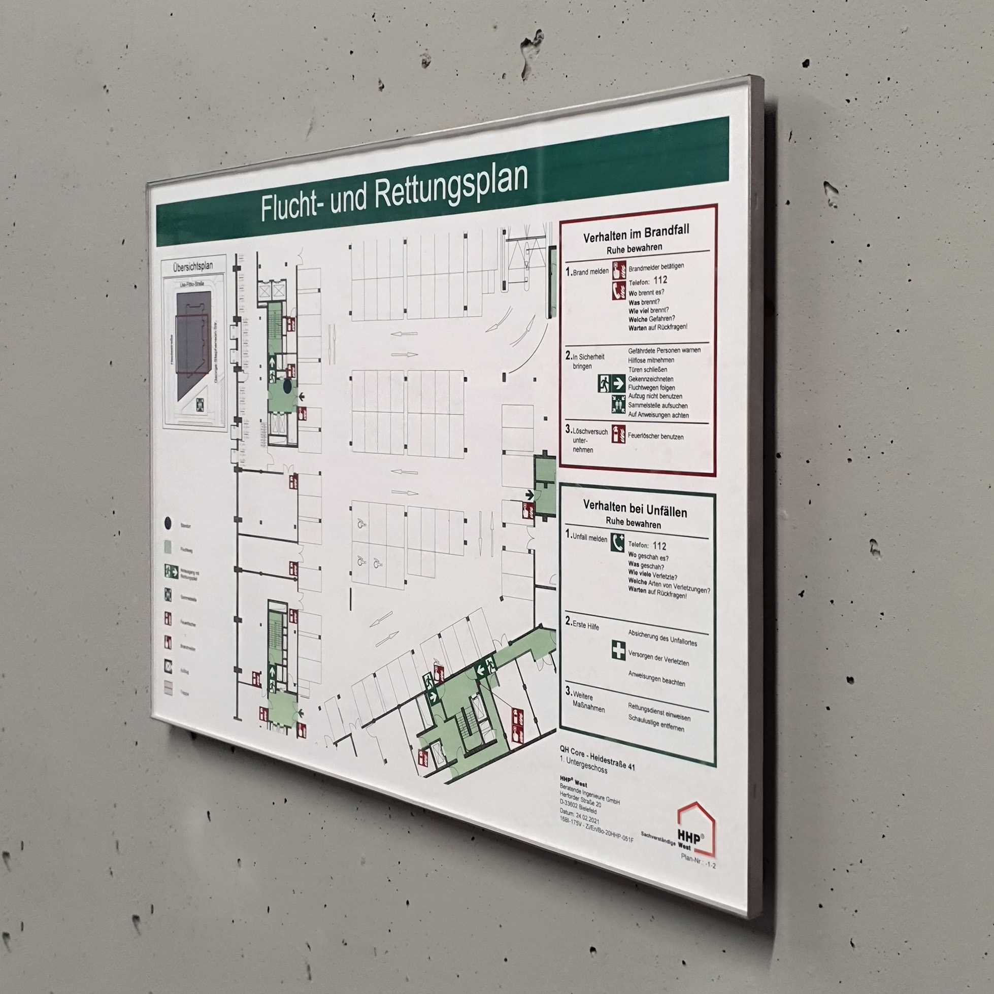 Display product Escape route plan QVM from manufacturer Meng Informationstechnik