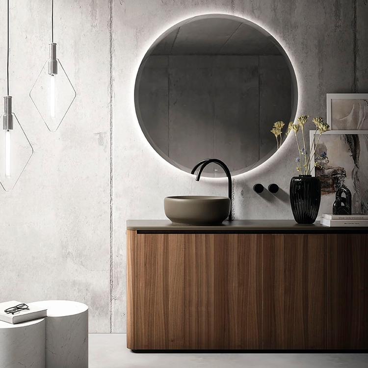 Display product ViaVeneto Classic G | Cabinet with Doors and Cristalplant Top, Countertop Cristalplant Sink, Length 228 cm from manufacturer Falper