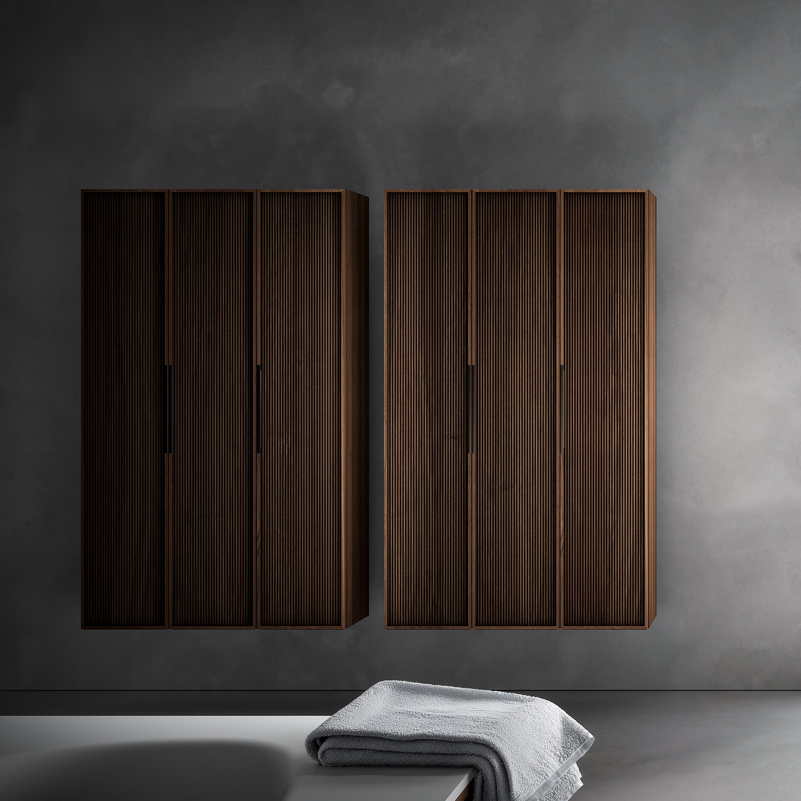 Display product ViaVeneto Frame | Column Cabinet with Hinged Doors, Length 30 cm from manufacturer Falper
