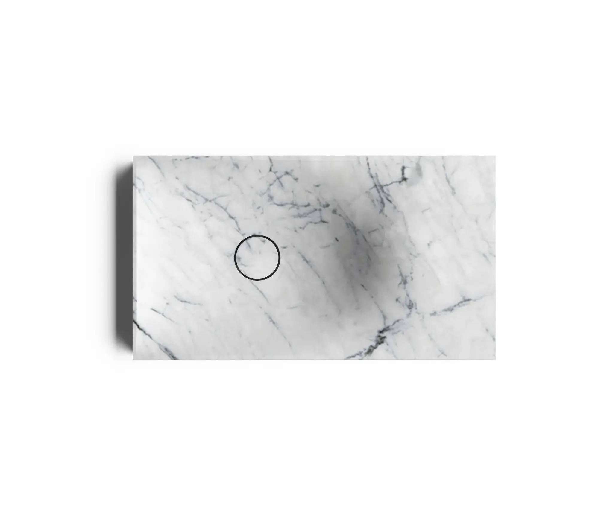 Falper - Lavabi A Parete | Lavabo de Mármol ONDA, Longitudes Disponibles: 80 y 120 cm