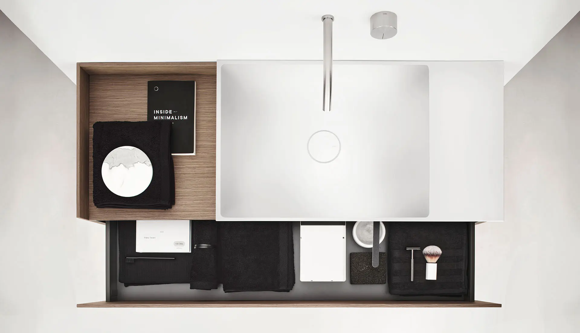 Falper - Ma Elements | Meuble sous-lavabo avec plateau porte-objets longueur 120cm