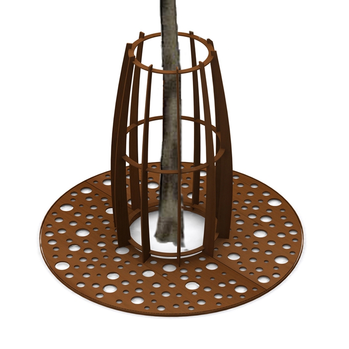 Display product CorTen Tree Guard Lotus from manufacturer Streetlife