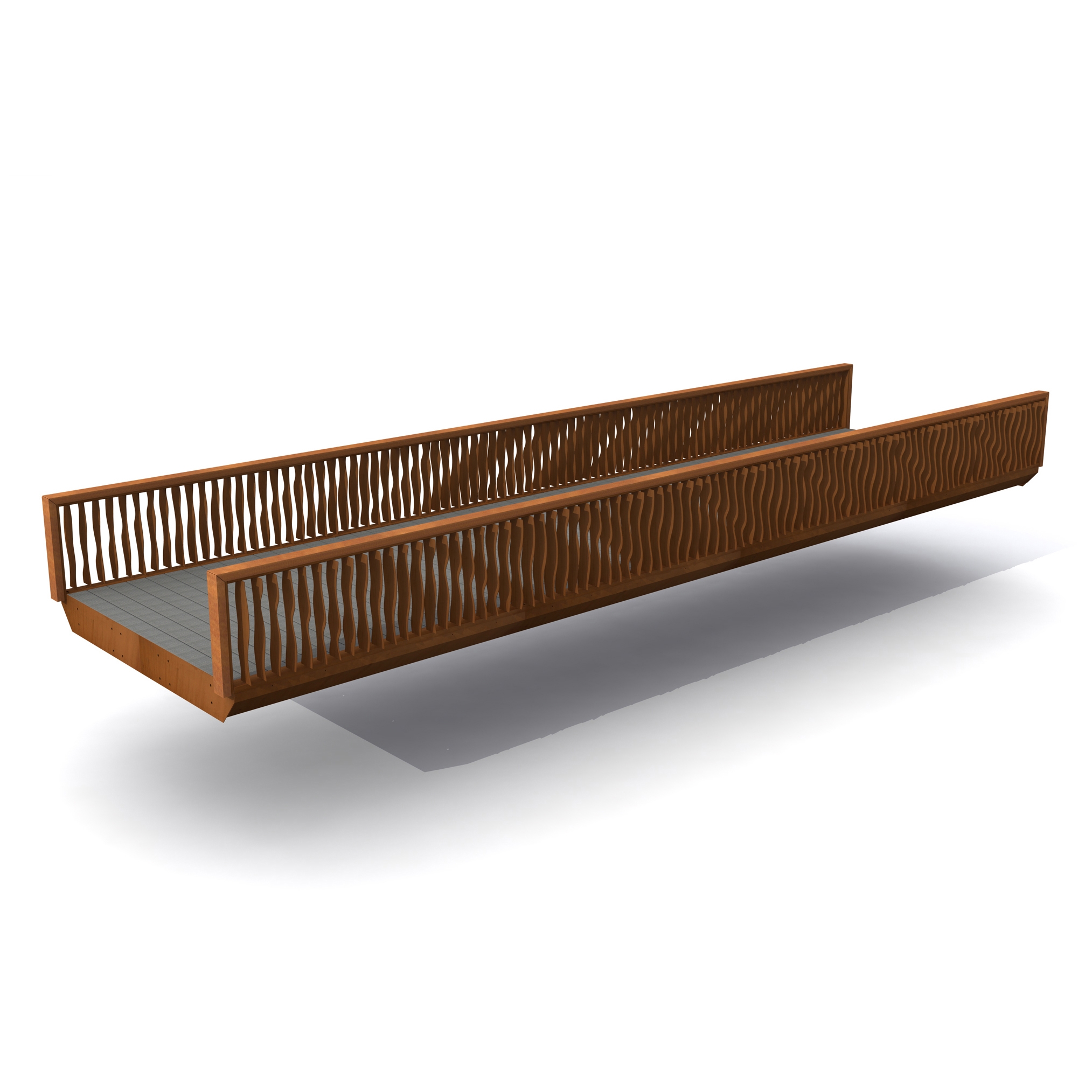 Display product CorTen Swinging Shades Bridge from manufacturer Streetlife