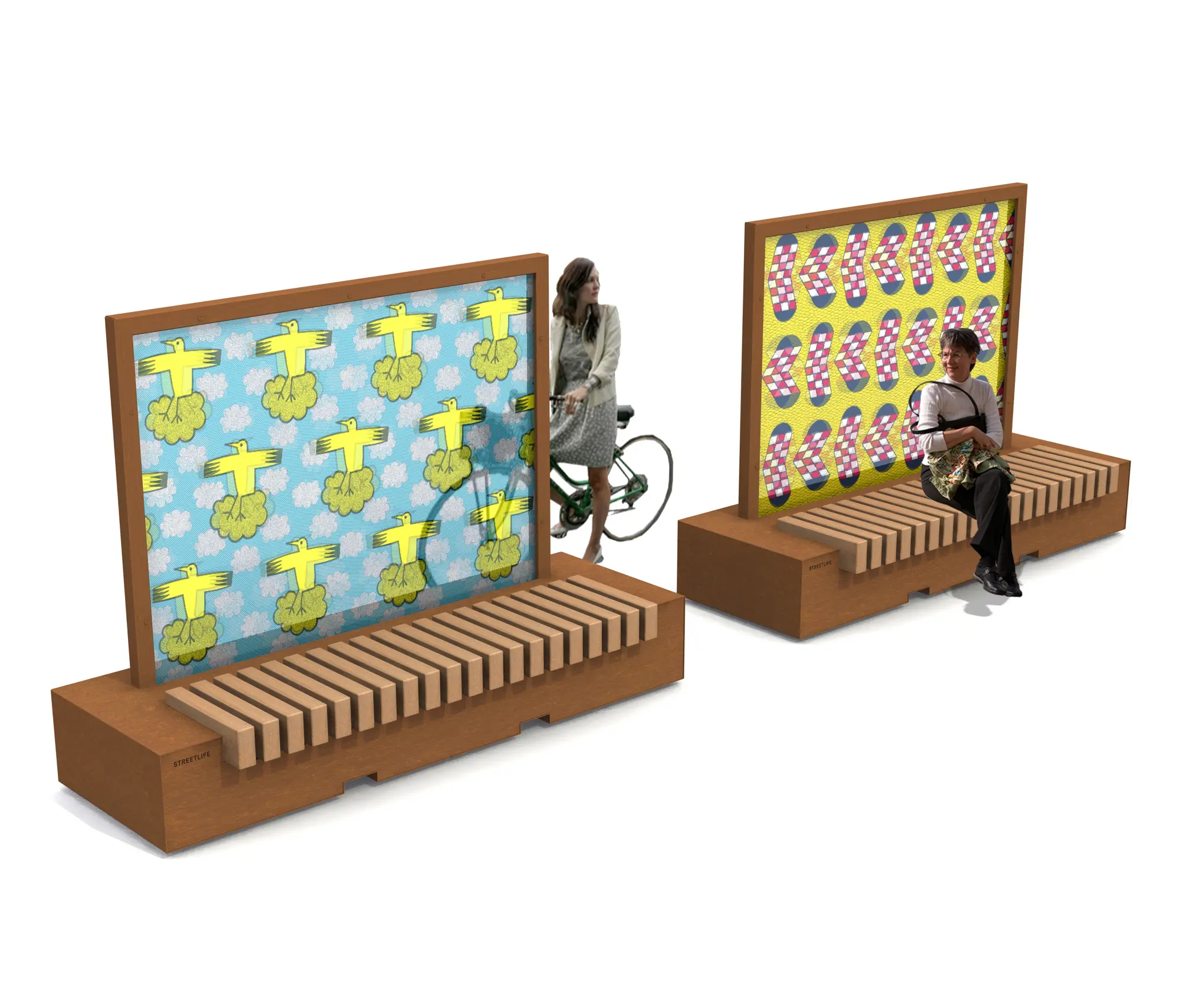 Streetlife - Rough & Ready Big Art Benches