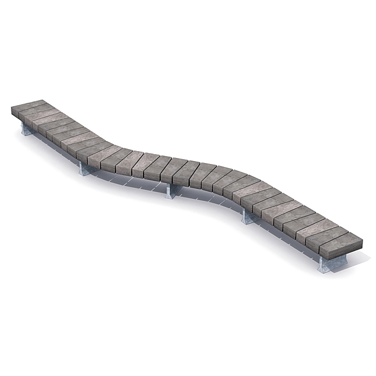 Afficher le produit Stone Benches Bancs Stone Curve du fabricant Streetlife