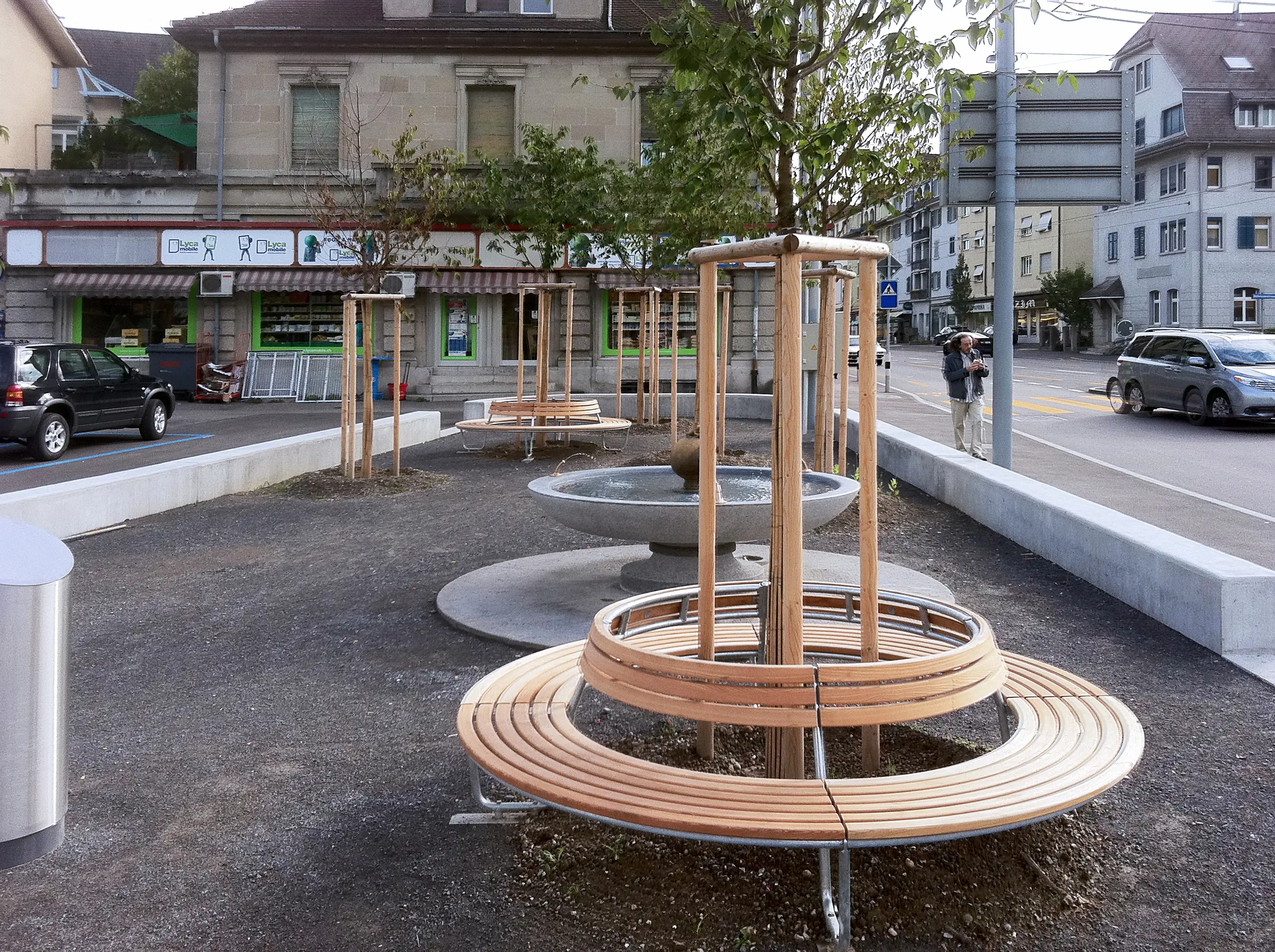 BURRI - Landi Round Bench without backrest