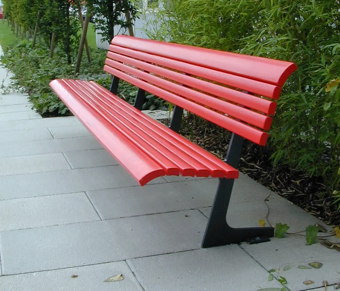 BURRI - Campo Bench with backrest