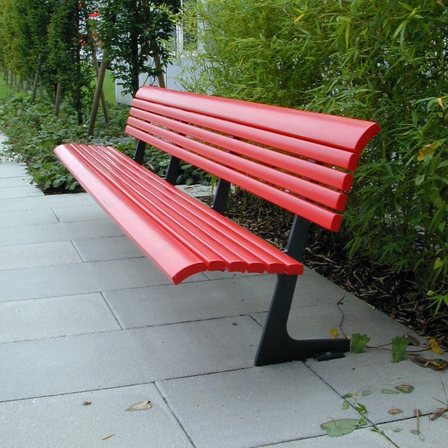 Display product Campo Bench with backrest from manufacturer BURRI