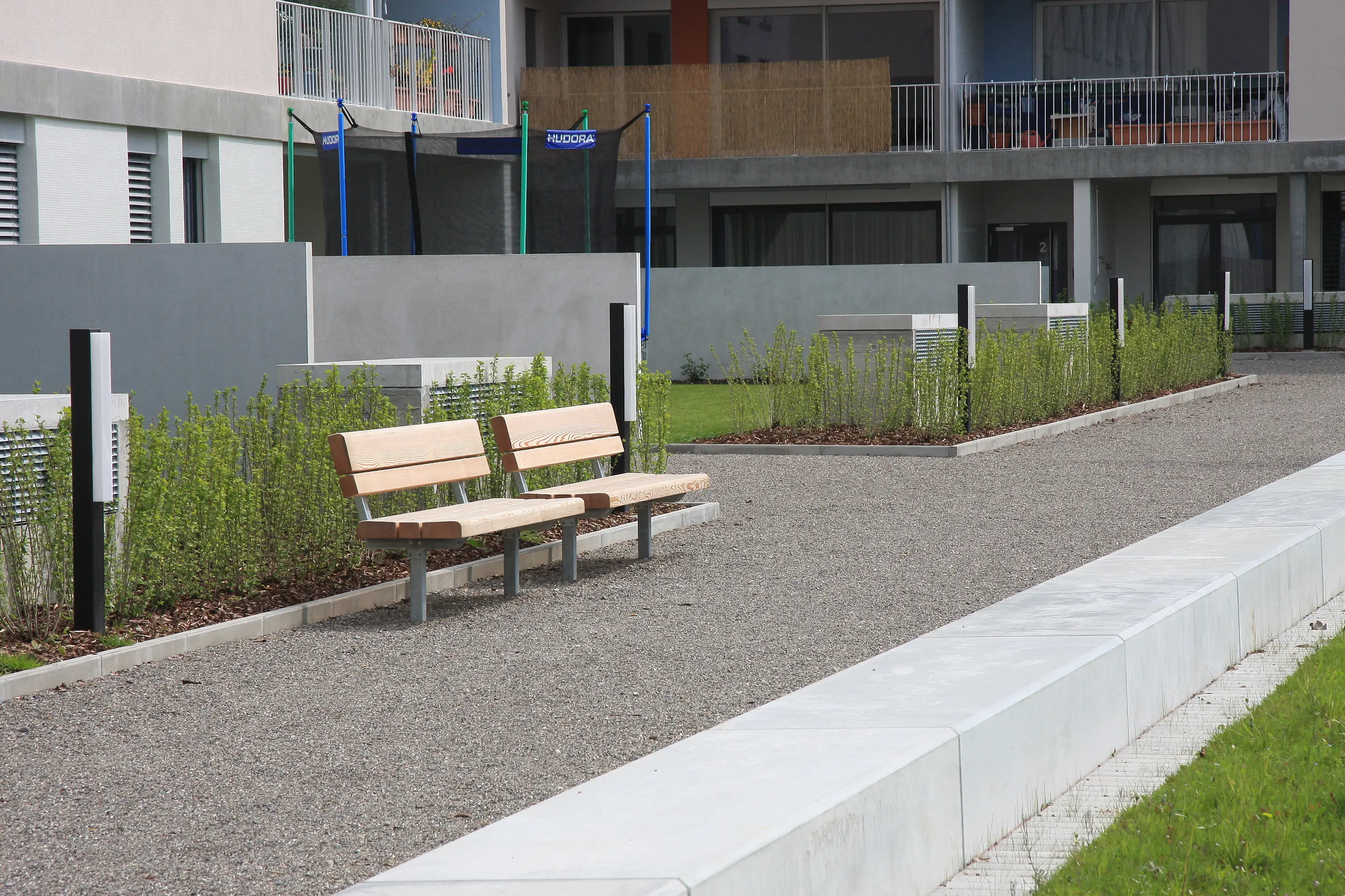 BURRI - Park Bench with backrest