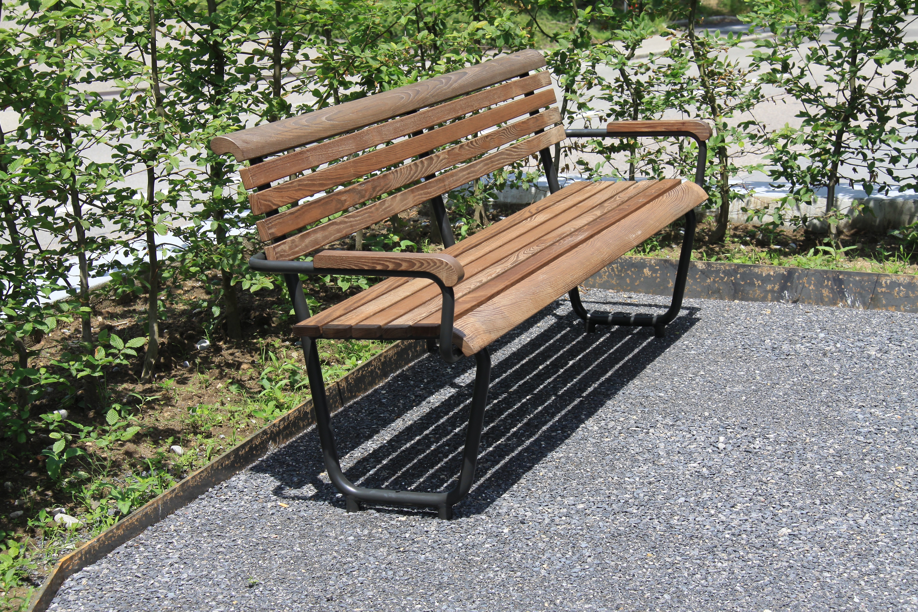 Display product Landi Bench for Senior Citizens in NATWOOD from manufacturer BURRI