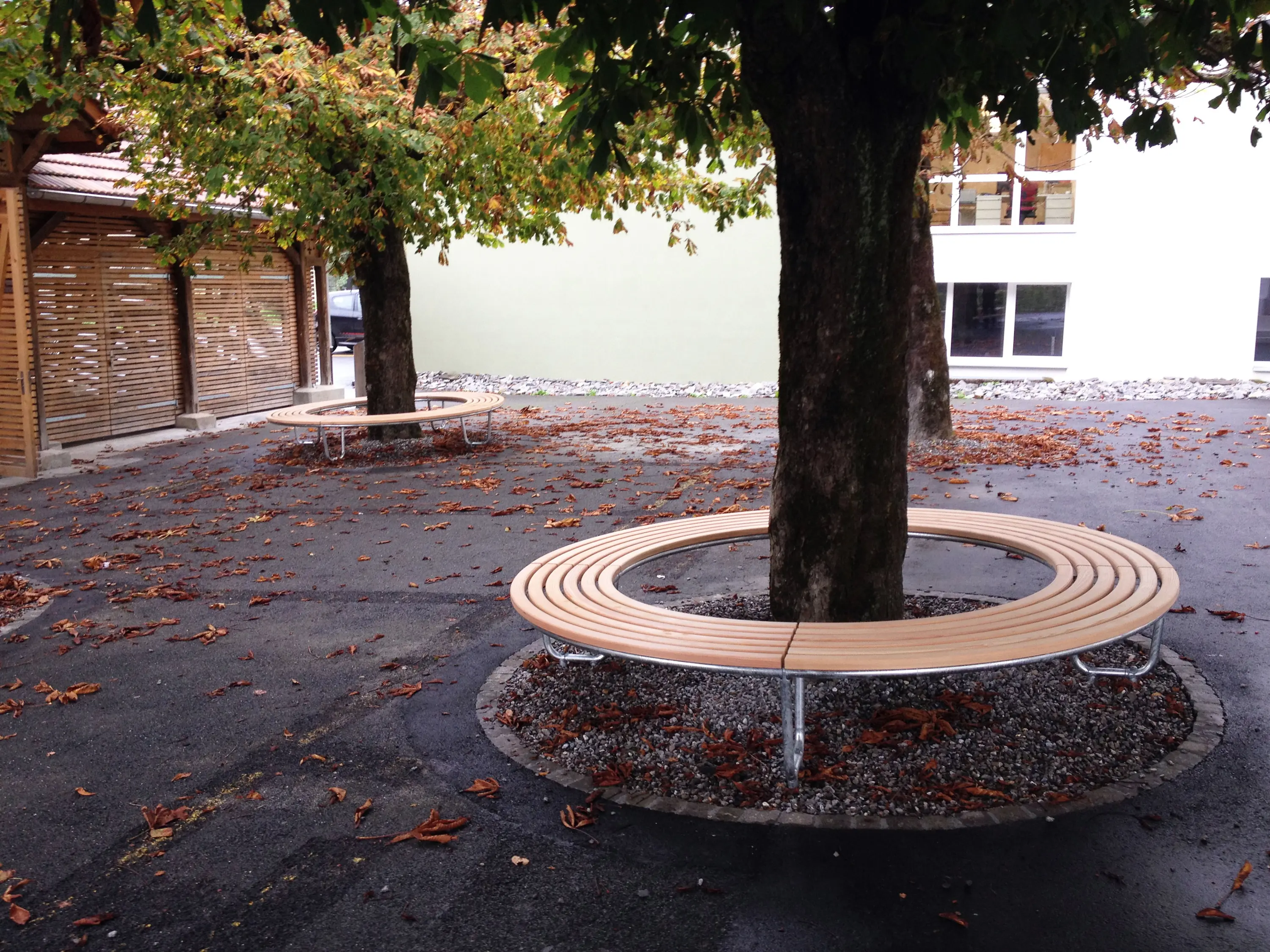 BURRI - Landi Round Bench without backrest