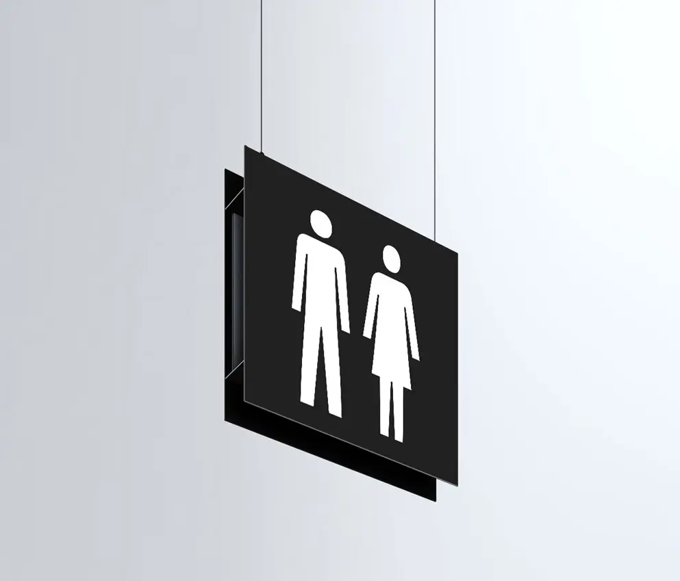 BURRI - Signaletik-System Messe Basel - Deckenschild