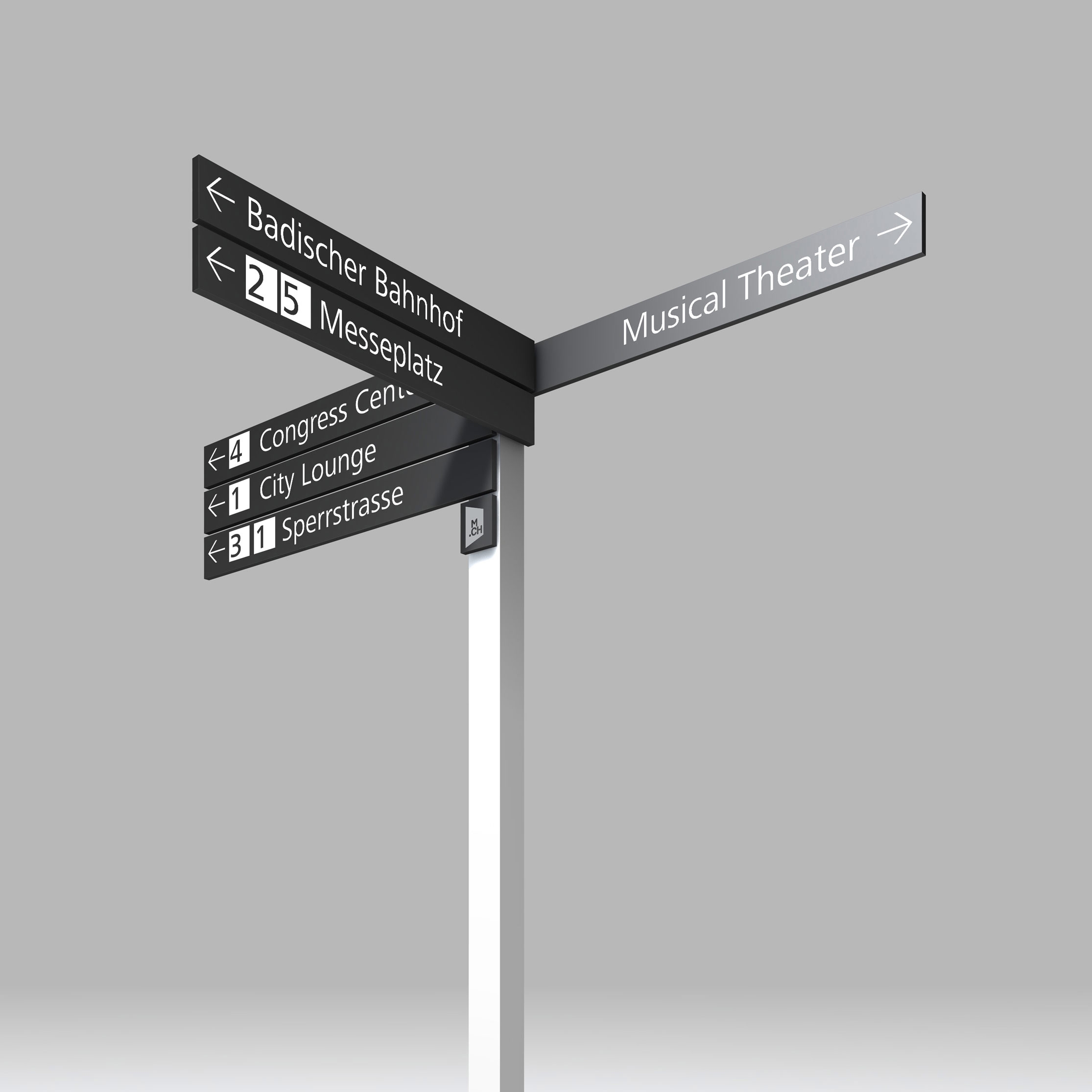 Mostrar el producto Signage System Messe Basel by BURRI – Signposts for outdoor areas del fabricante BURRI