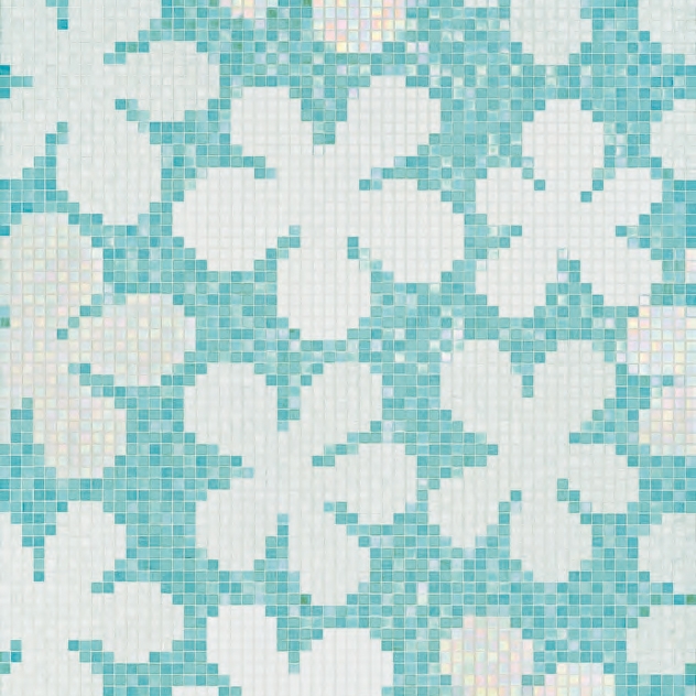 Display product Glass Flowers Blue mosaic from manufacturer Bisazza